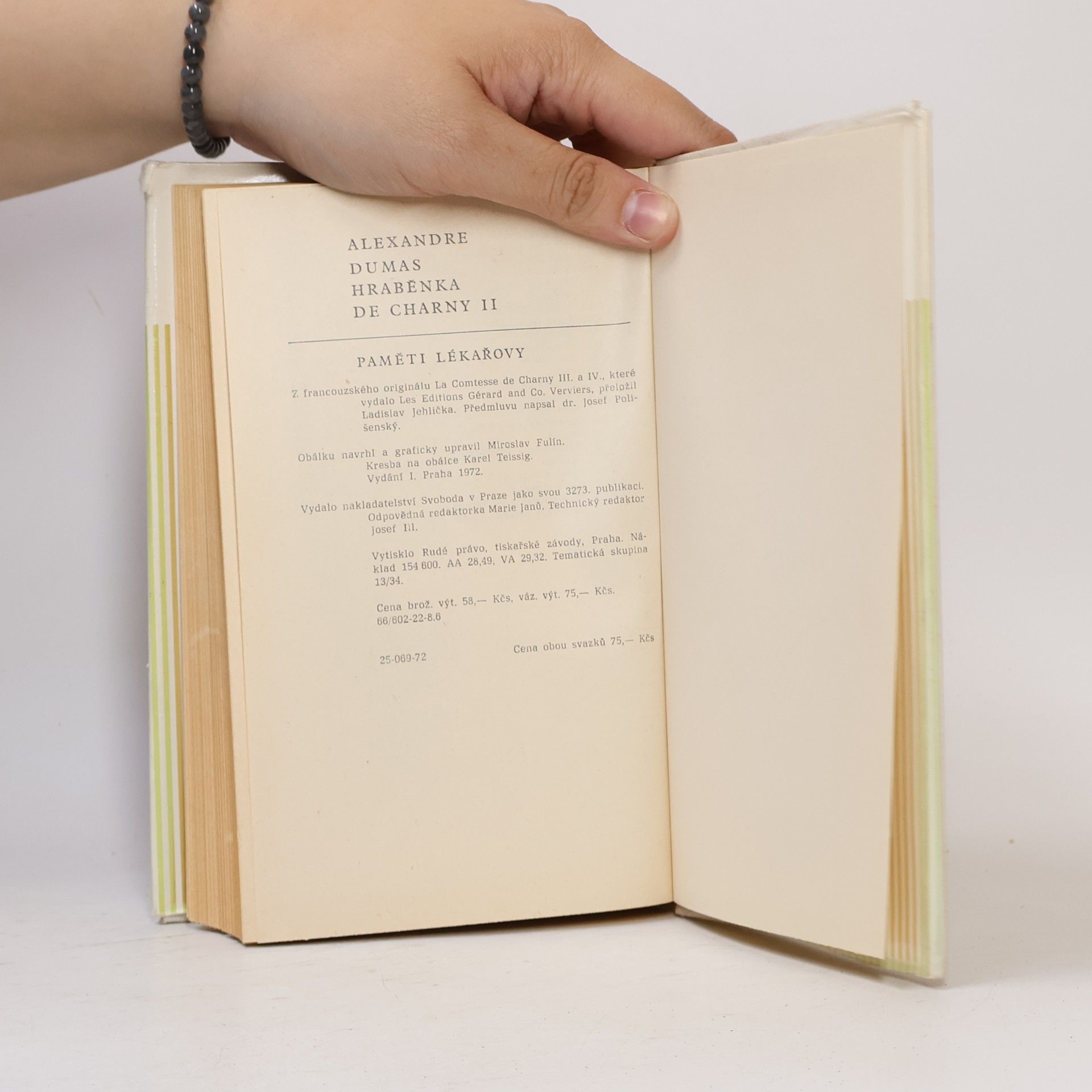 Alexandre Dumas starší Paměti lékařovy X. Hraběnka de Charny II.