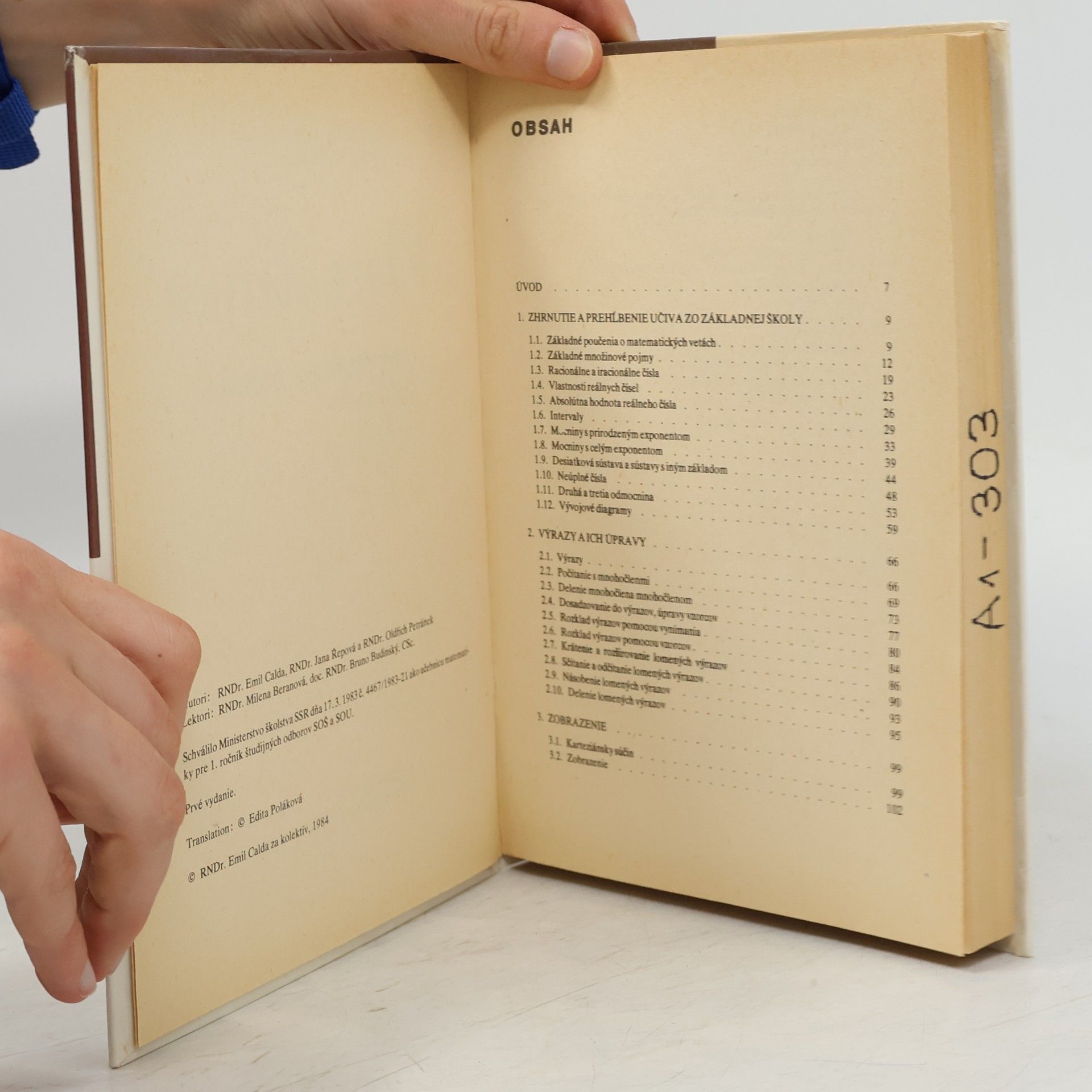 Emil Calda Matematika pre študijné odbory SOŠ a SOU - 1. časť