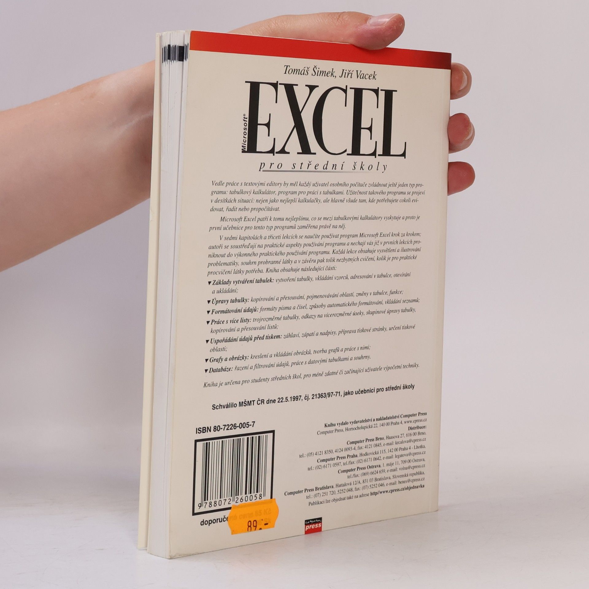 Tomáš Šimek Excel pro střední školy