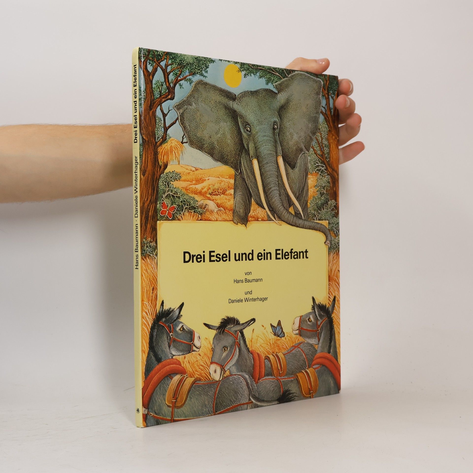 Drei Esel und ein Elefant