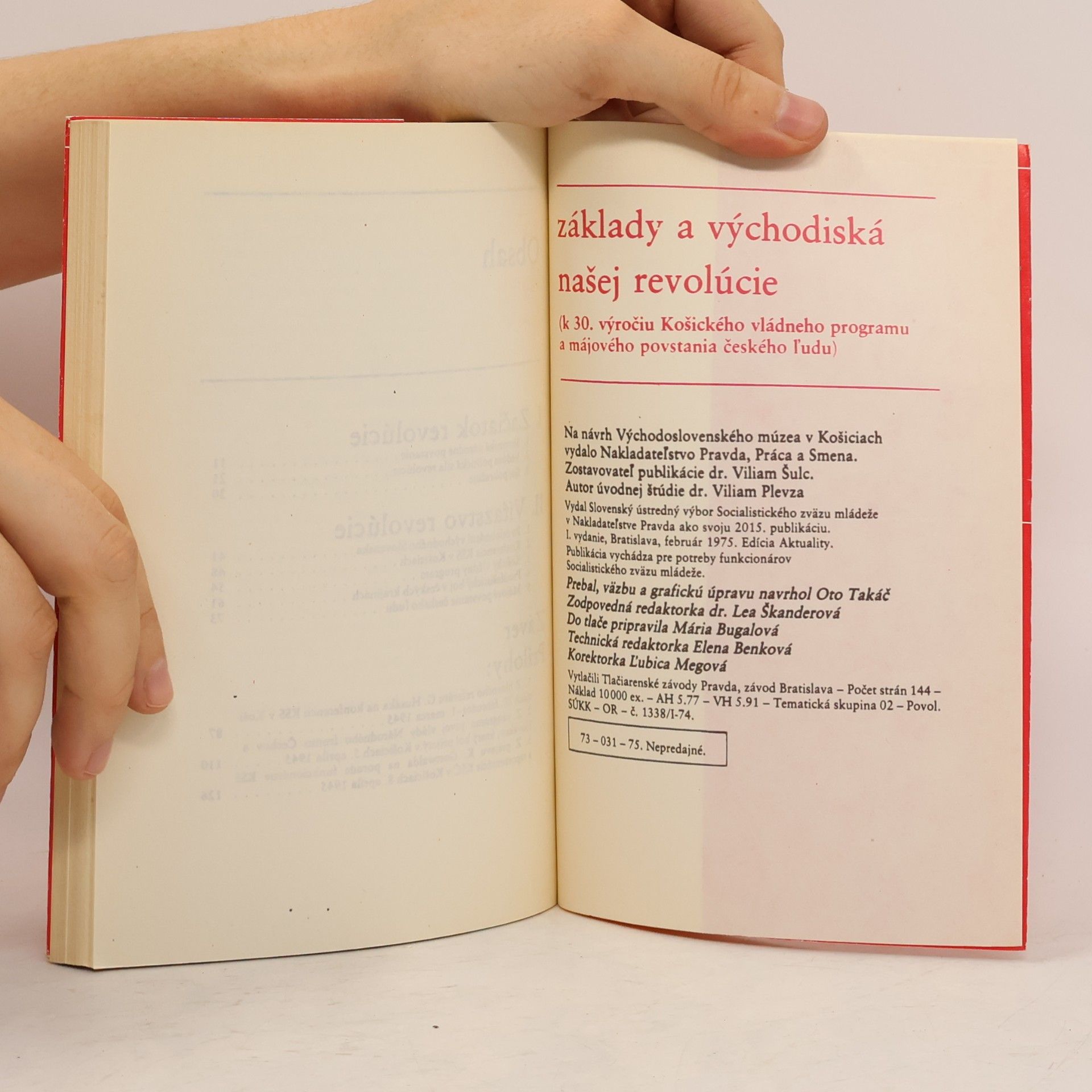 Collectif d'auteurs Základy a východiská našej revolúcie
