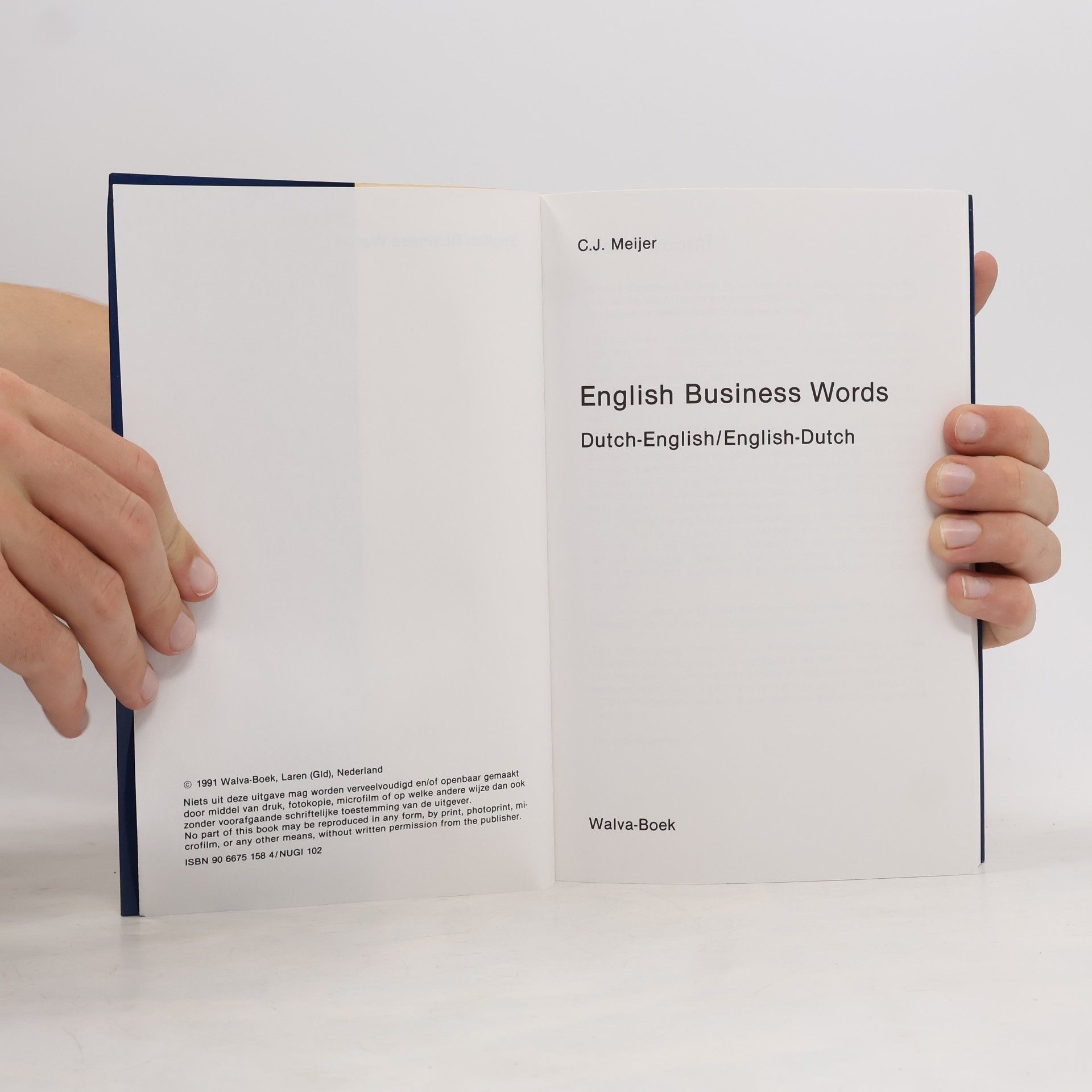 C. J. M. Meijer English Business Words Dutch-English/English-Dutch