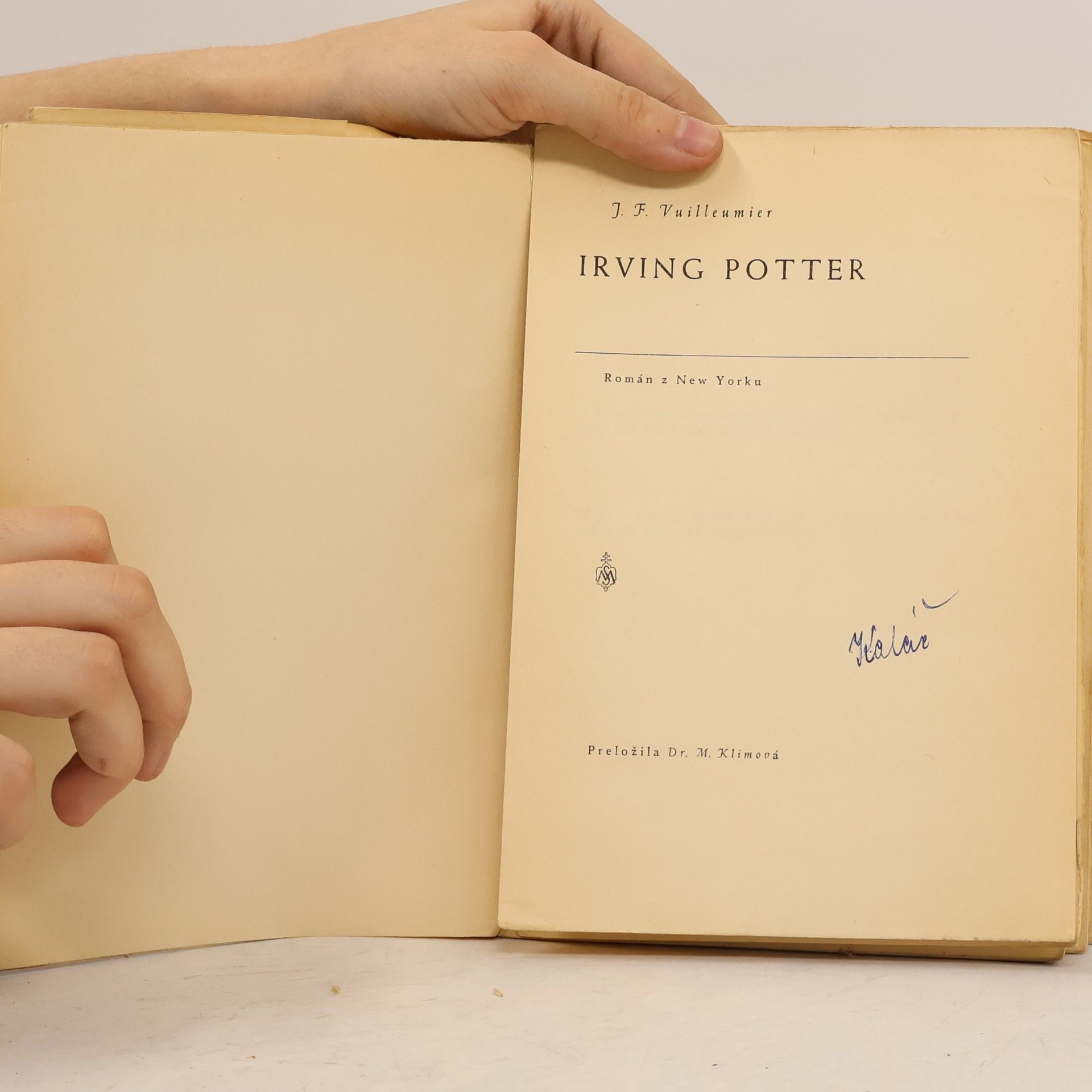 John Frederic Vuilleumier Irving Potter