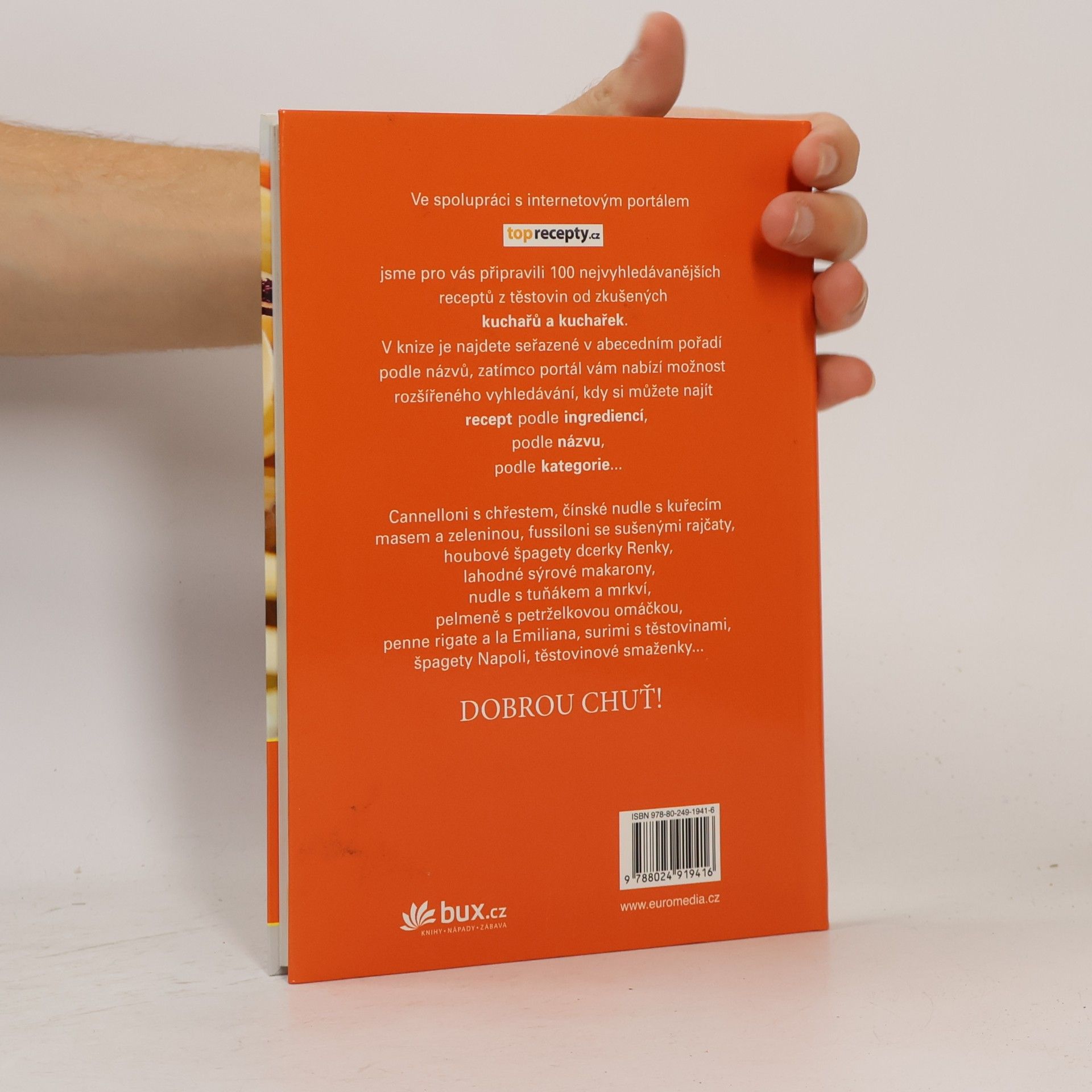 Various authors TOP recepty. 100x těstoviny
