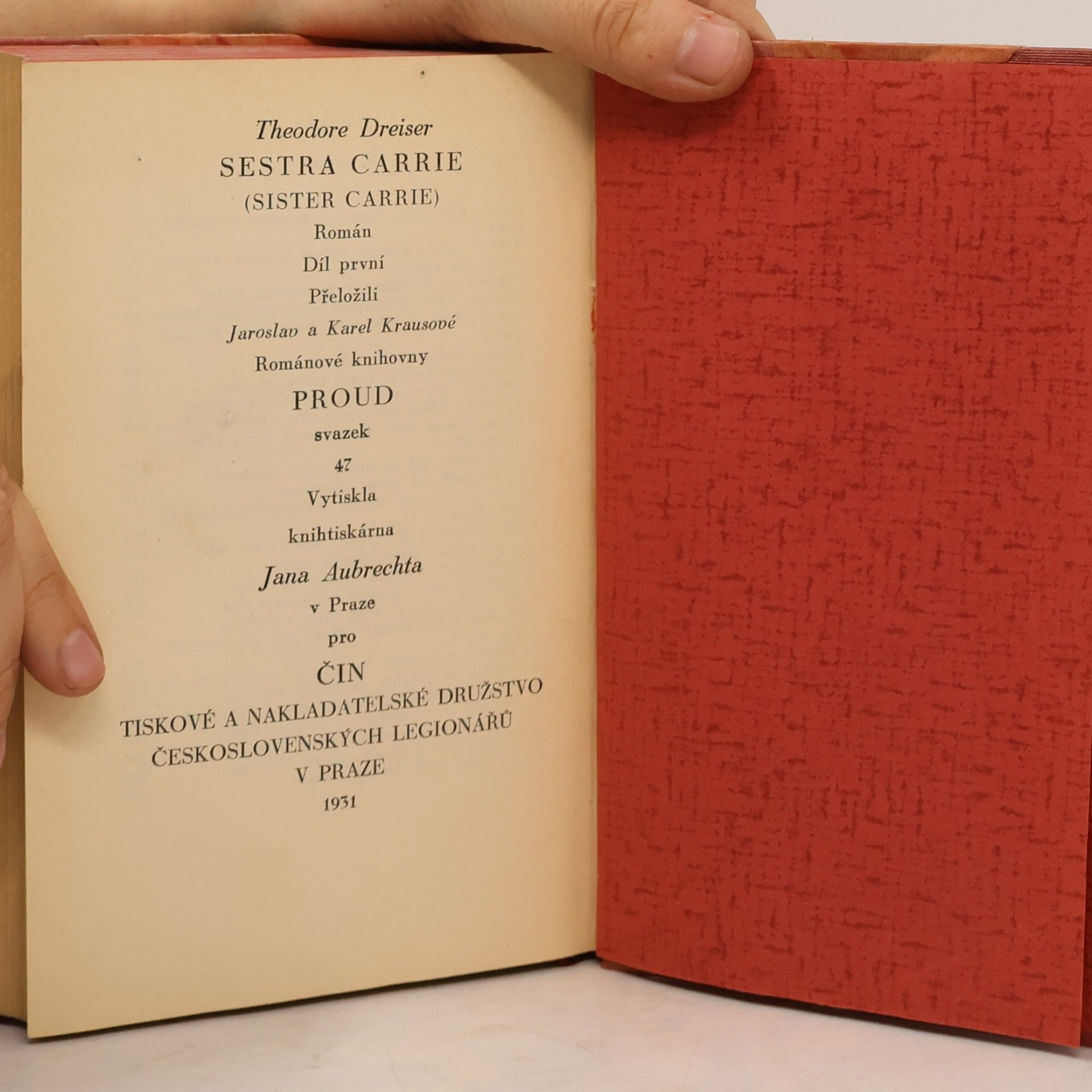 Theodore Dreiser Sestra Carrie I
