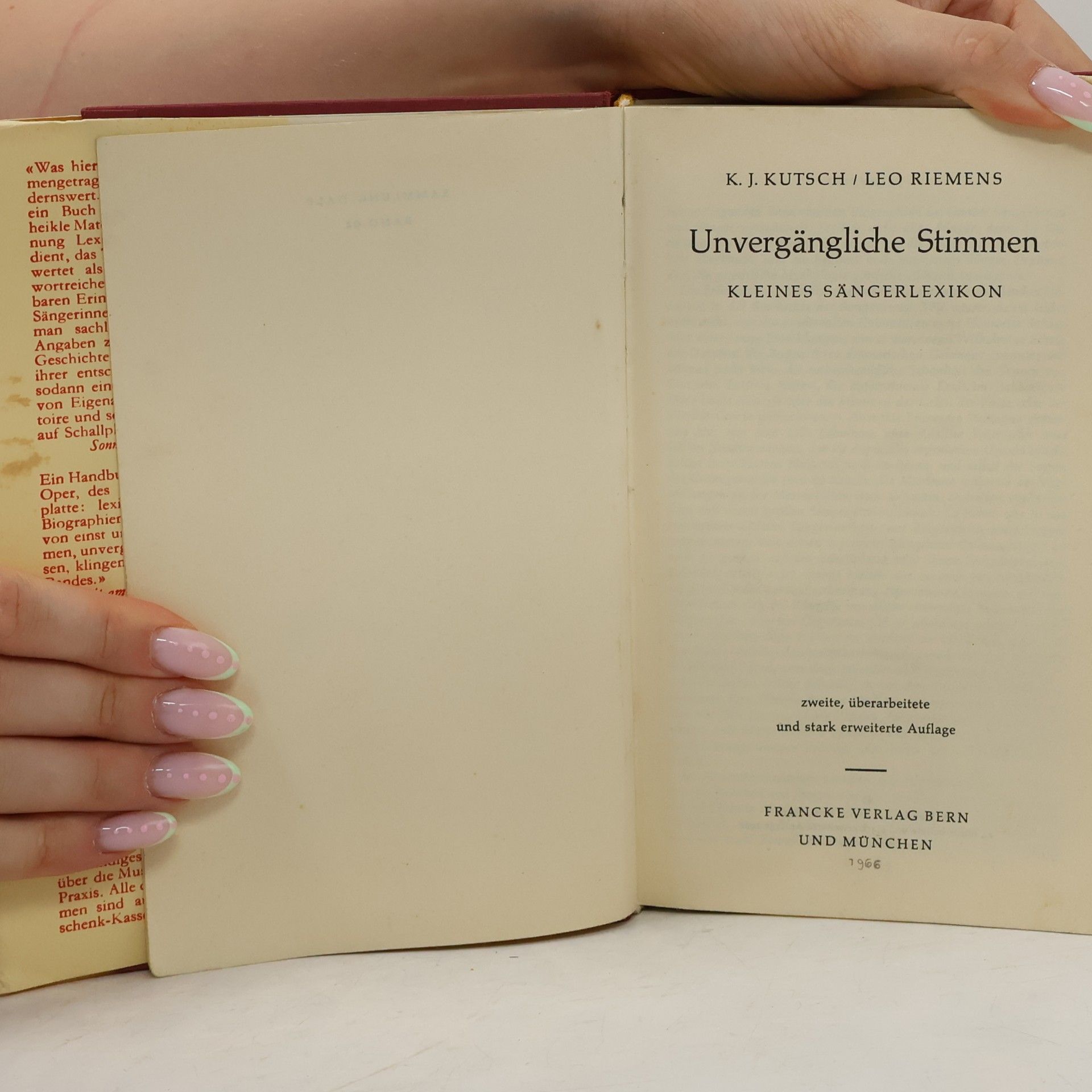 K. J. Kutsch Unvergängliche Stimmen
