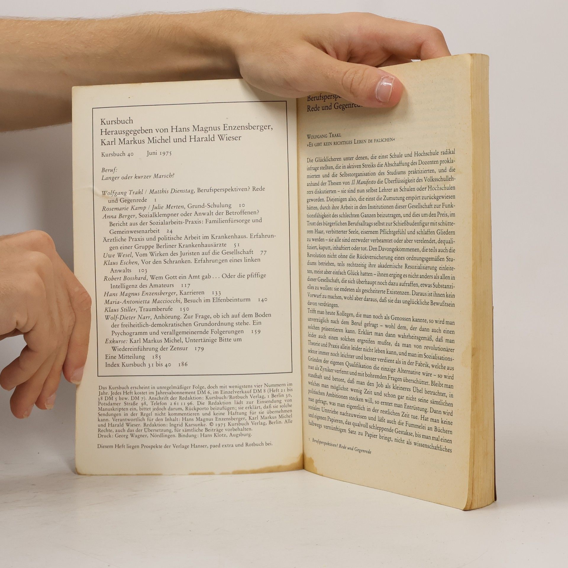 Various authors Kursbuch 40