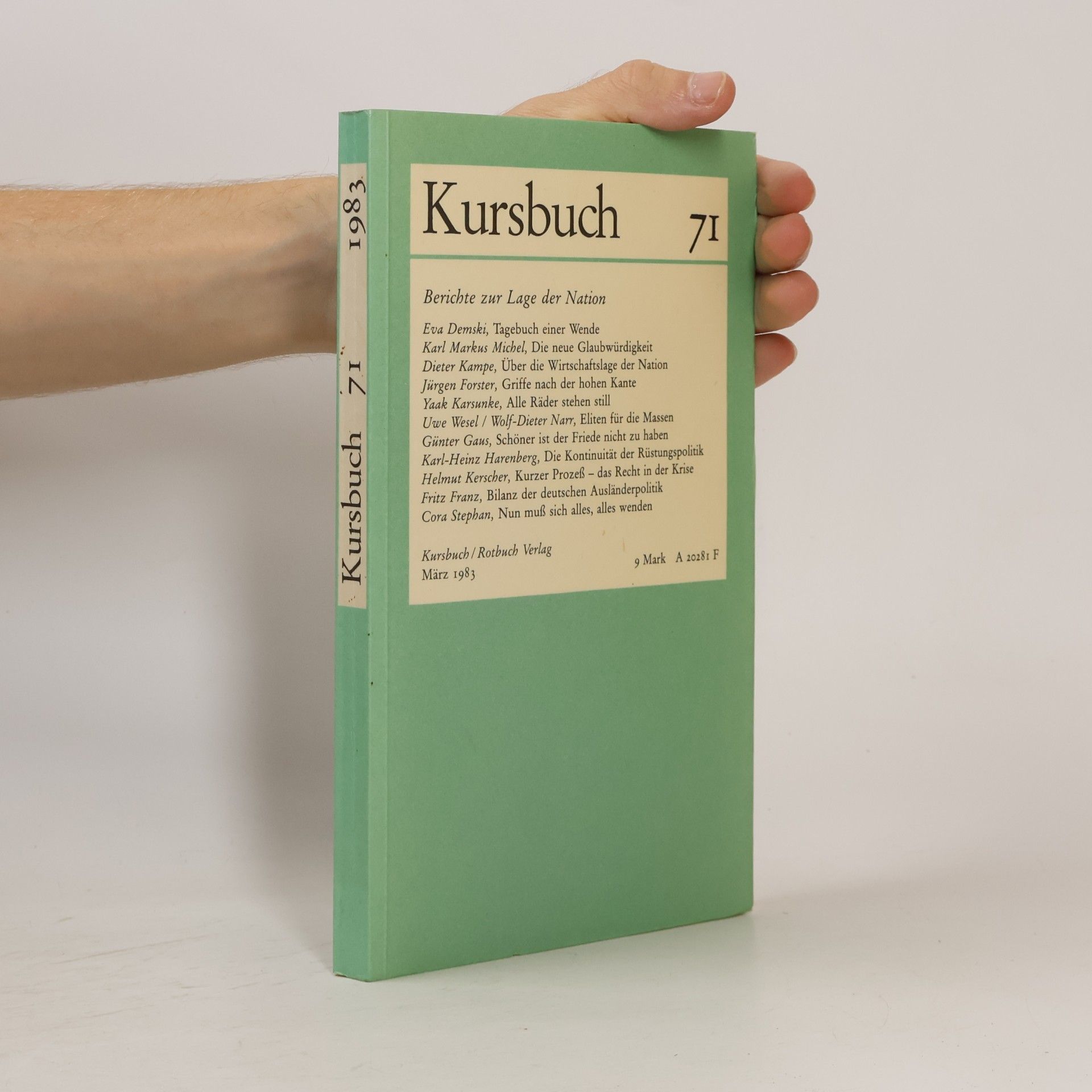 Various authors Kursbuch 71