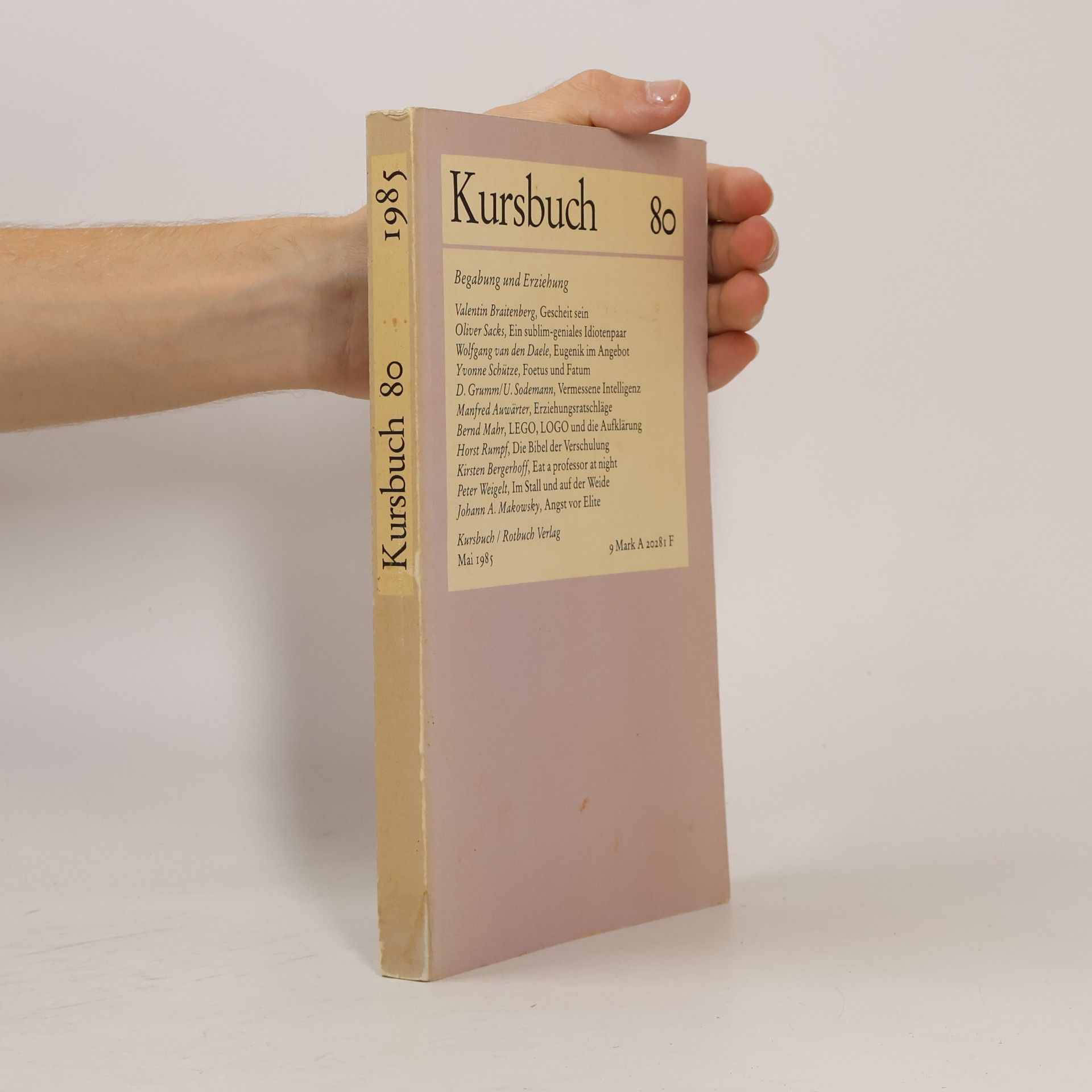 Various authors Kursbuch 80. Begabung und Erziehung