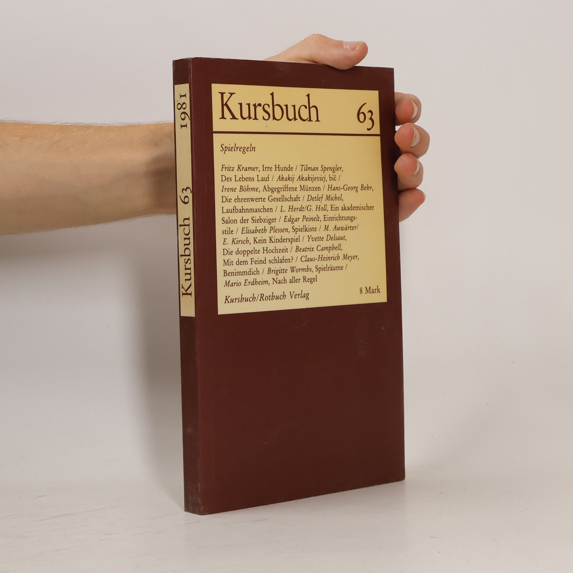 Autorenkollektiv Kursbuch 63/1981