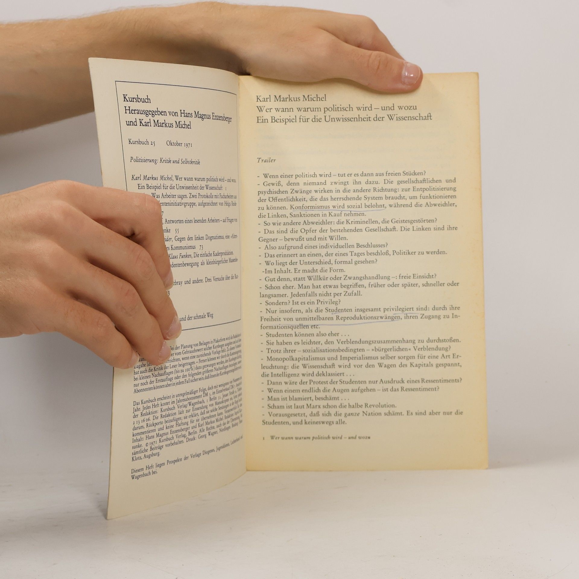 Various authors Kursbuch 25