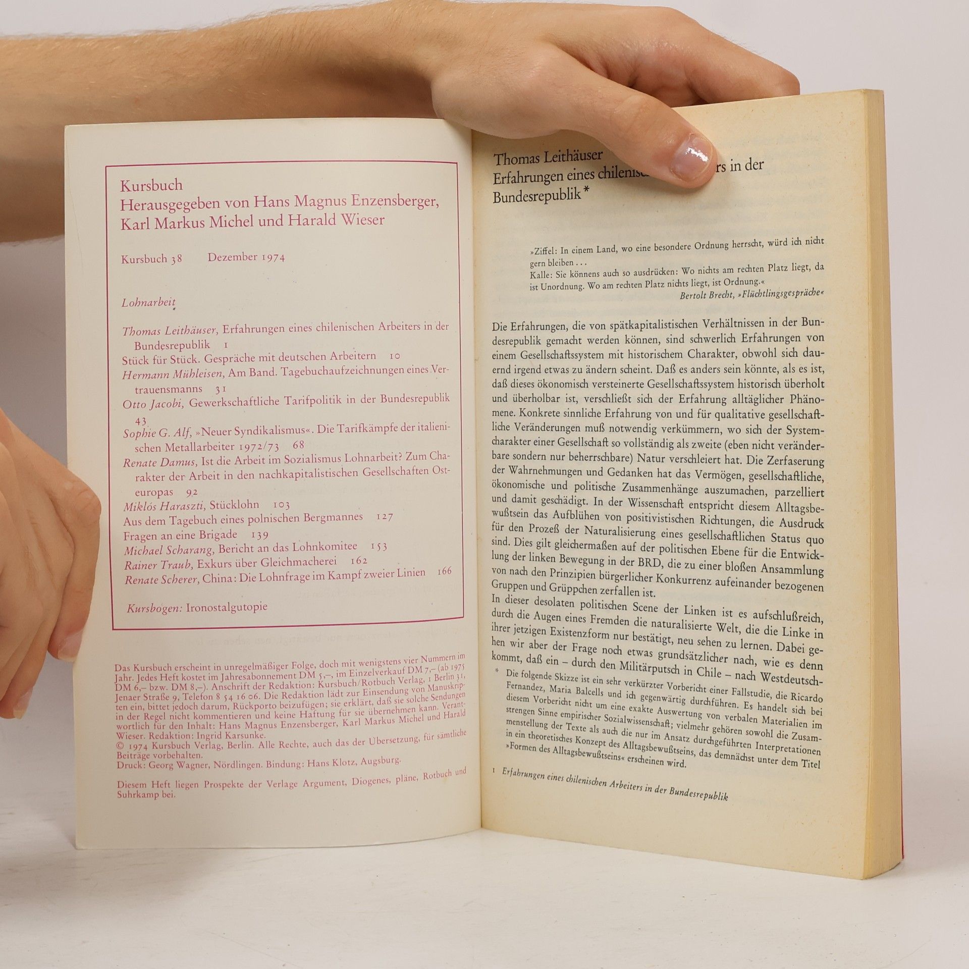 Autorenkollektiv Kursbuch 38