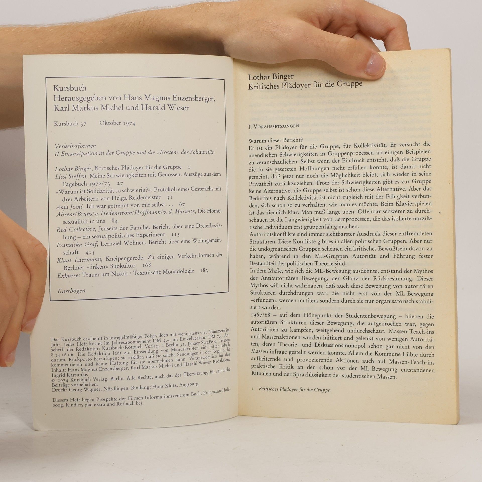 Various authors Kursbuch 37