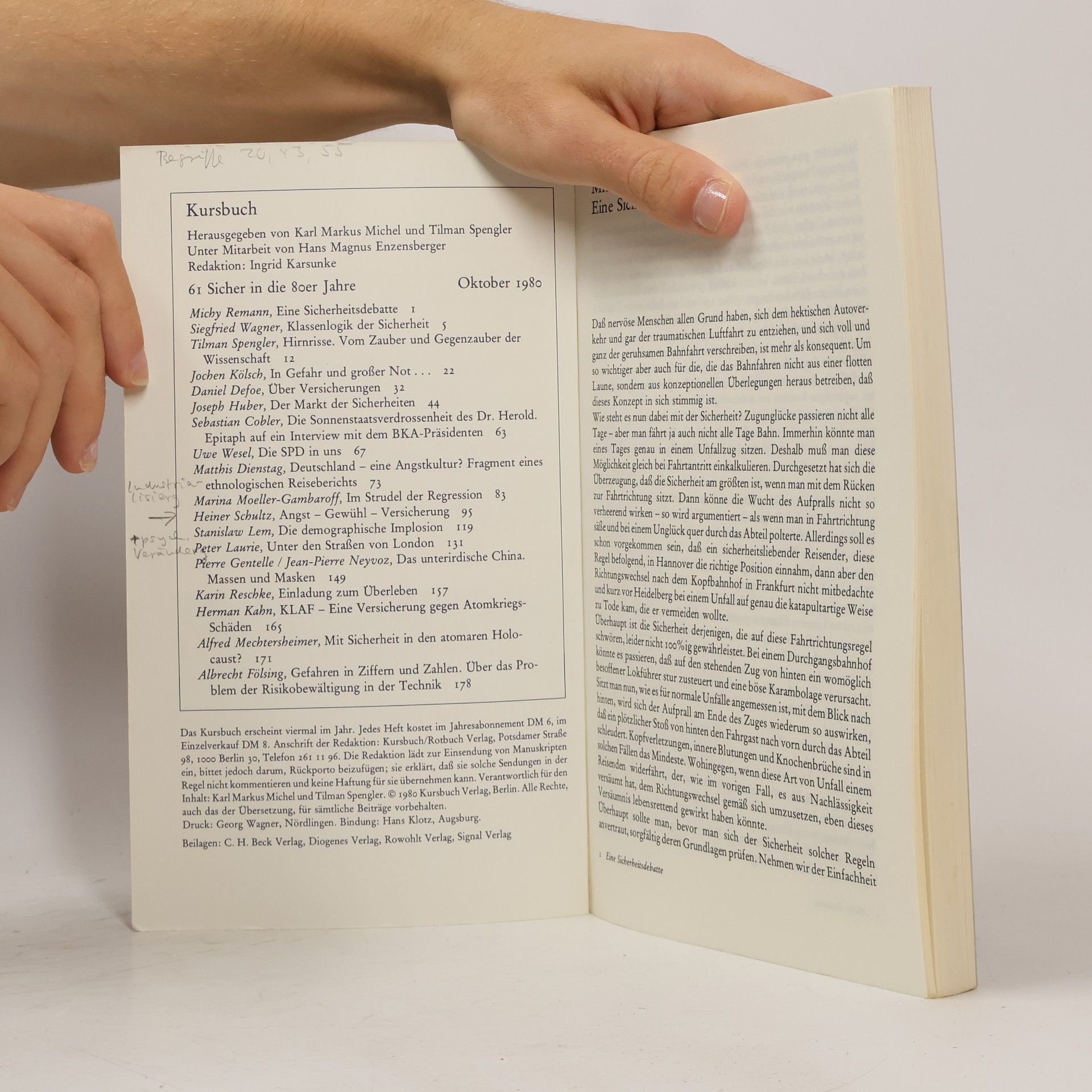 Collectif d'auteurs Kursbuch 61