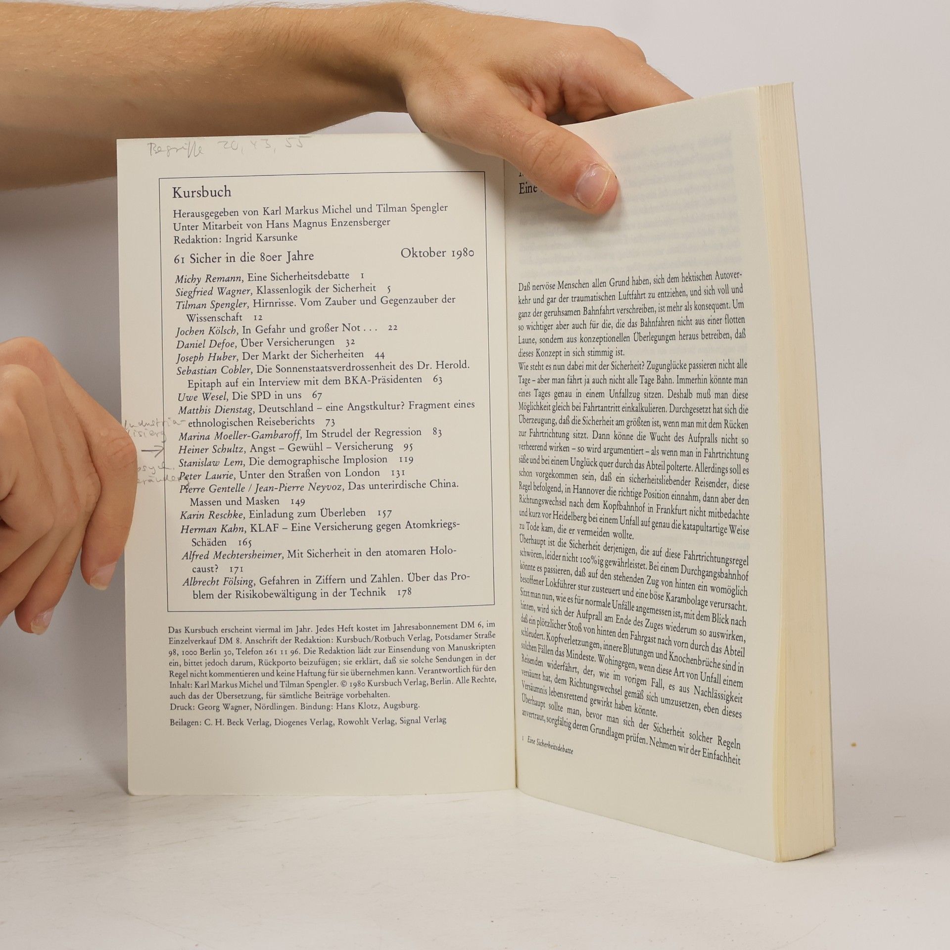 Collectif d'auteurs Kursbuch 61
