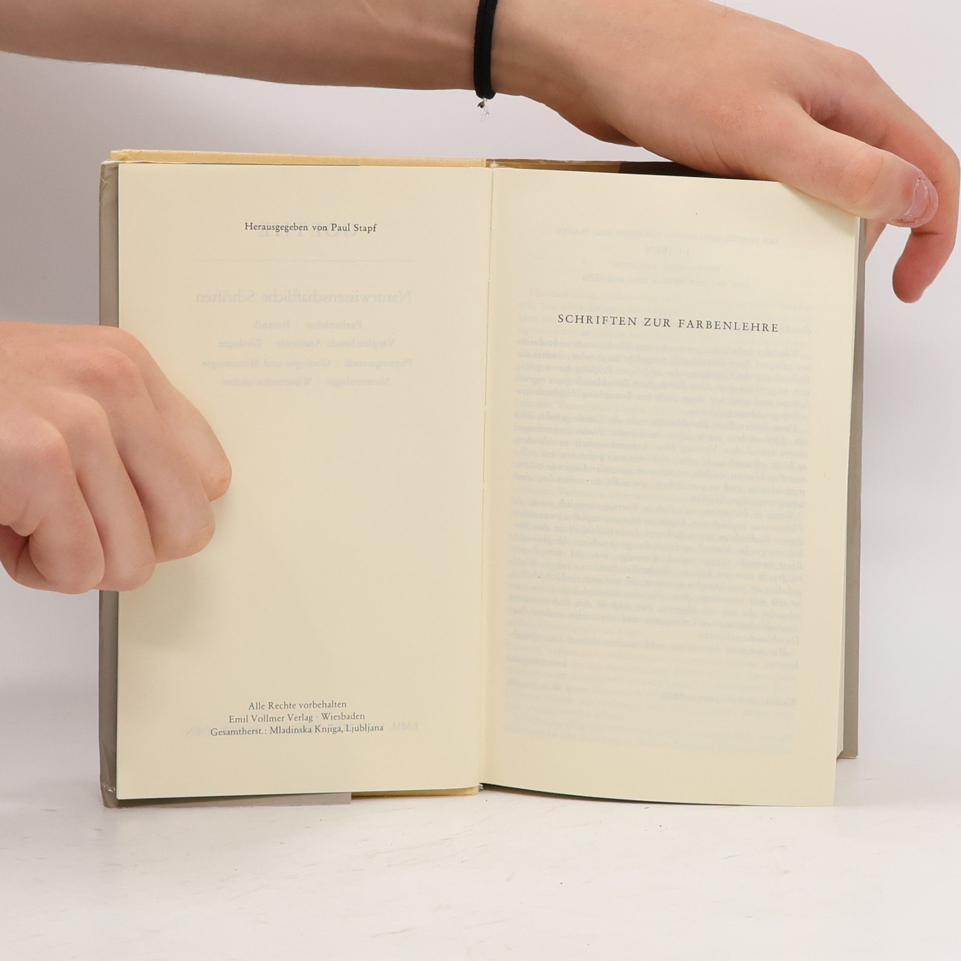 Johann Wolfgang von Goethe Goethe Werke in Acht Bänden 8. Naturwissenschaftliche Schriften