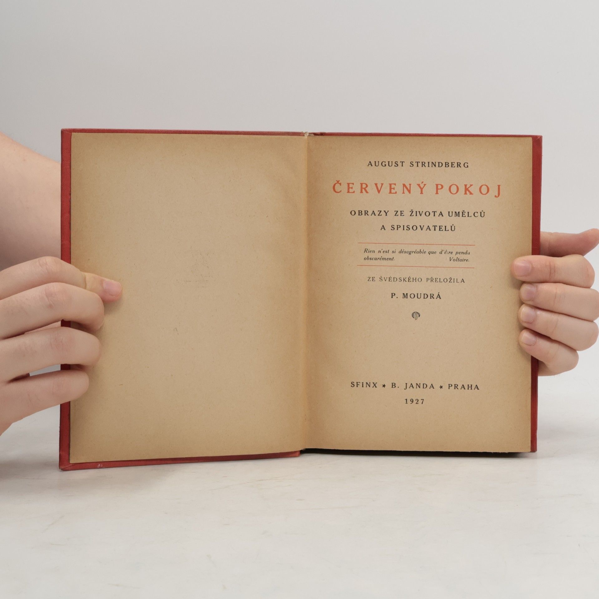 August Strindberg Červený pokoj : obrazy ze života umělců a spisovatelů