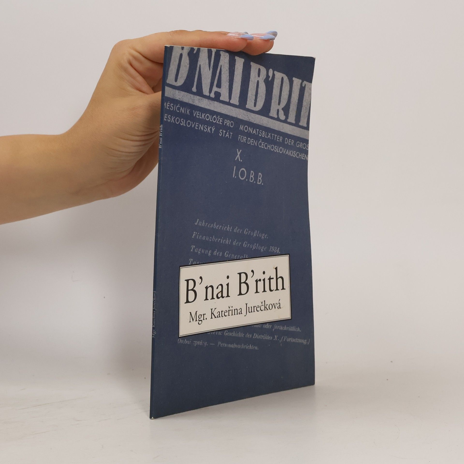 Kateřina Jurečková B'nai B'rith