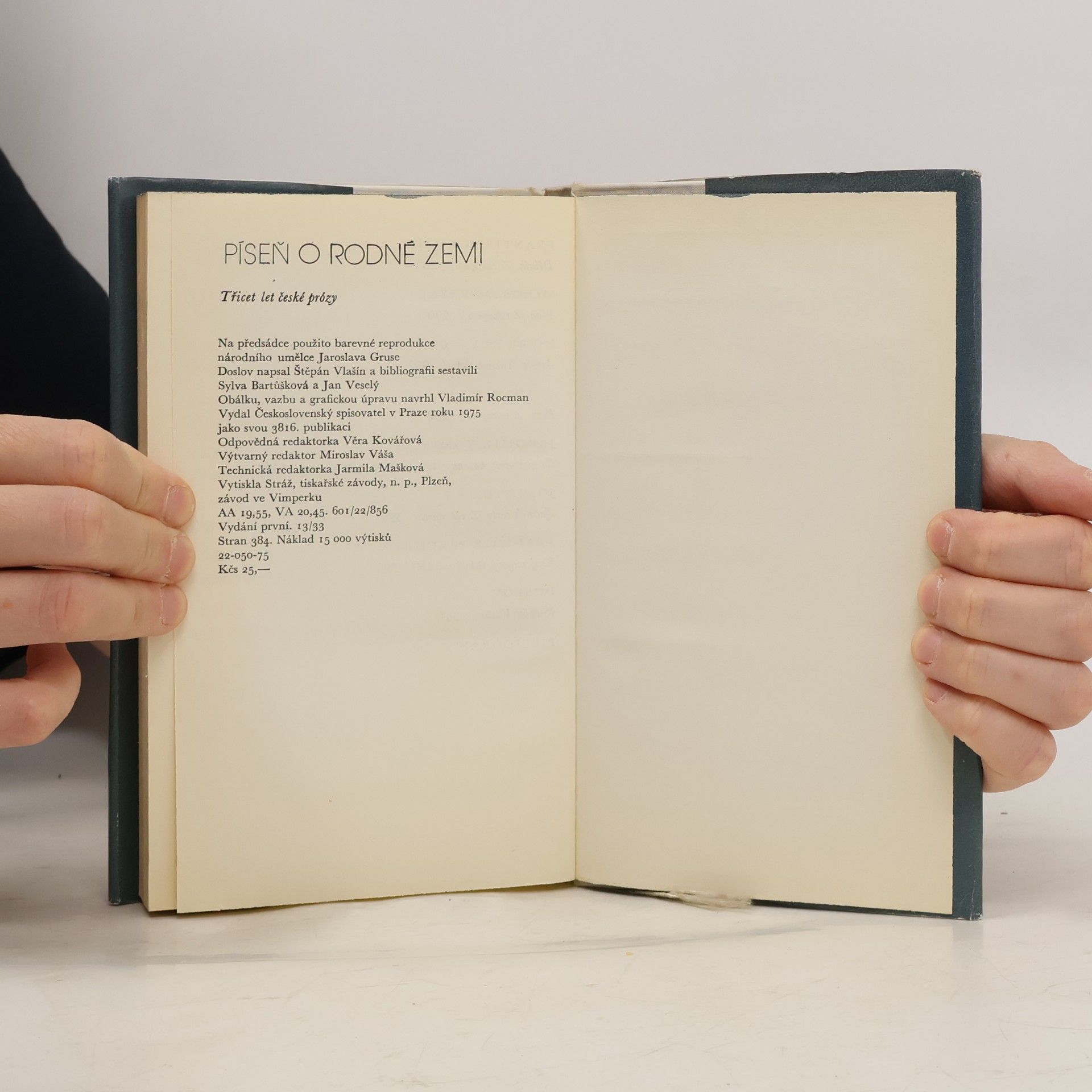 Various authors Píseň o rodné zemi: 30 let české prózy