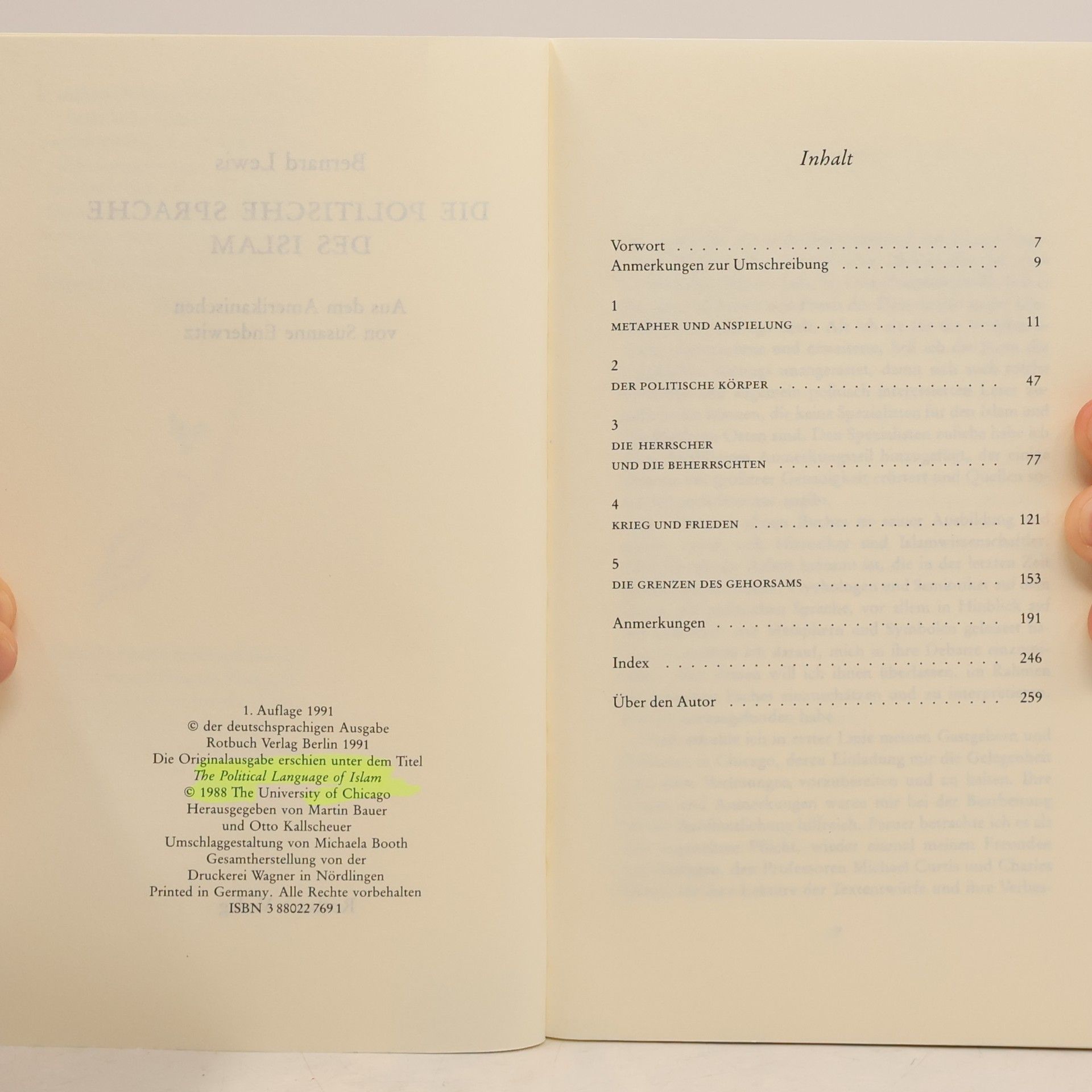 Bernard Lewis Die politische Sprache des Islam