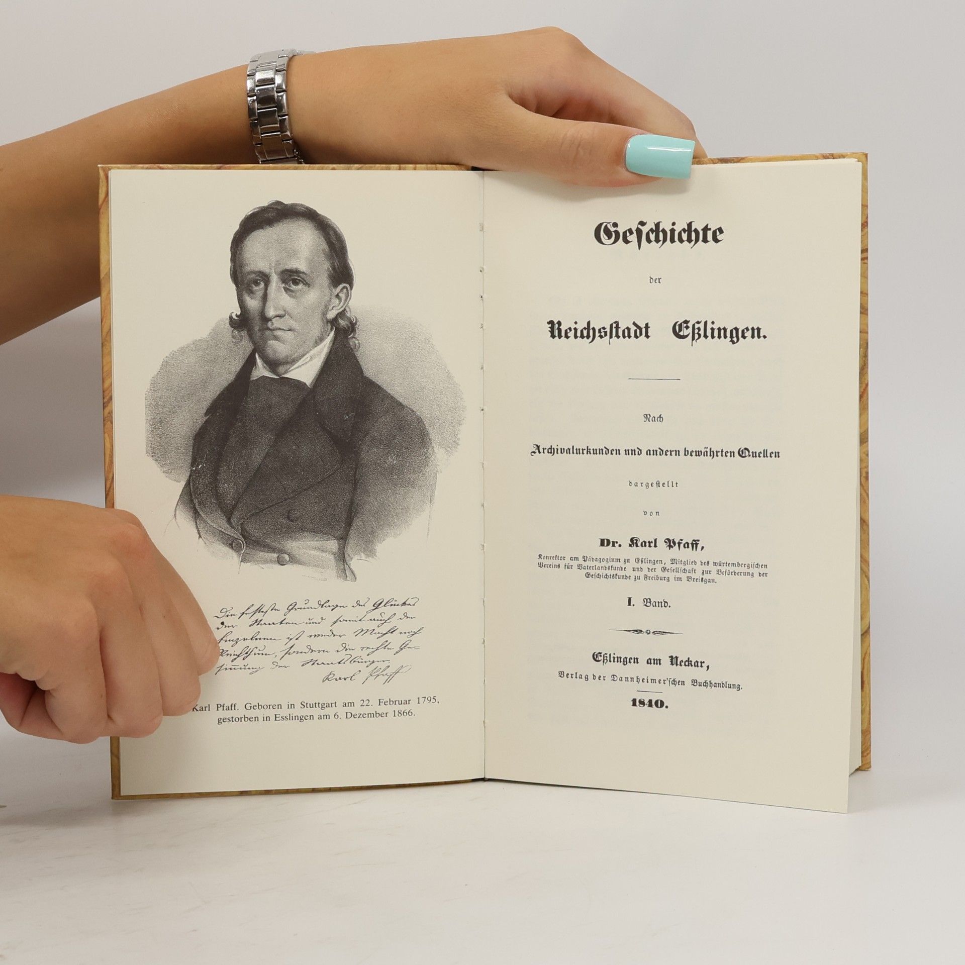 Karl Pfaff Geschichte der Reichsstadt Eßlingen