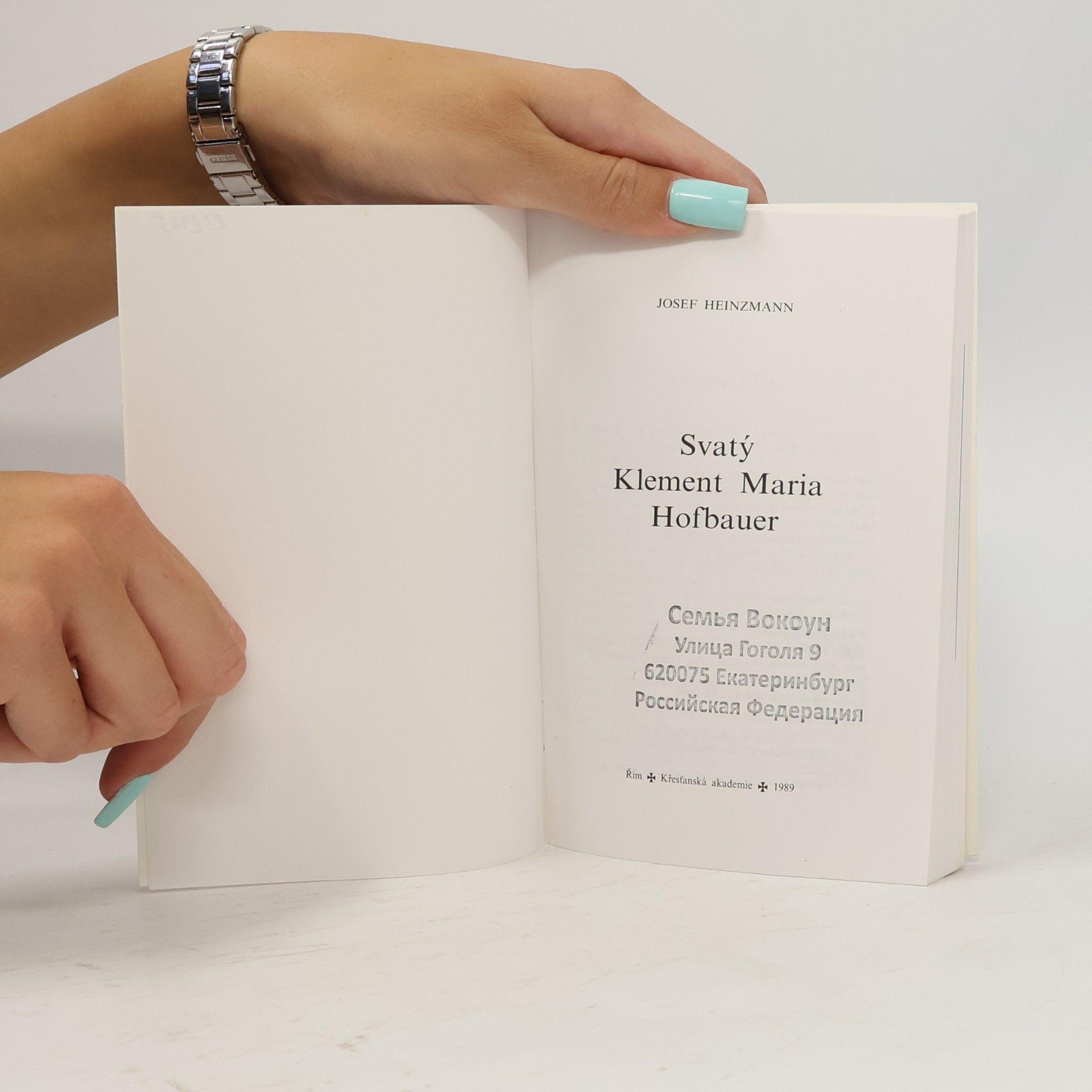 Josef Heinzmann Svatý Klement Maria Hofbauer