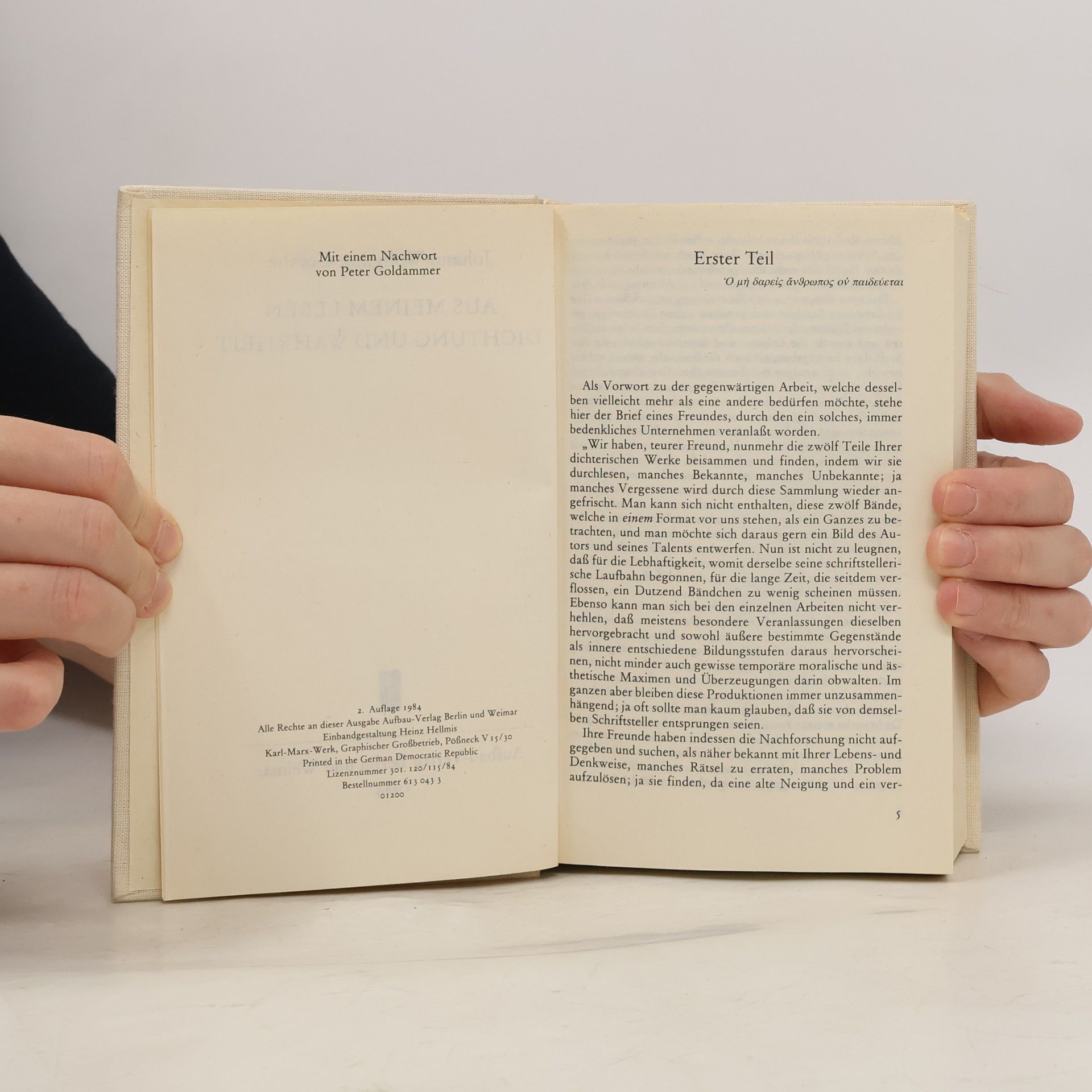 Johann Wolfgang von Goethe Dichtung und Wahrheit