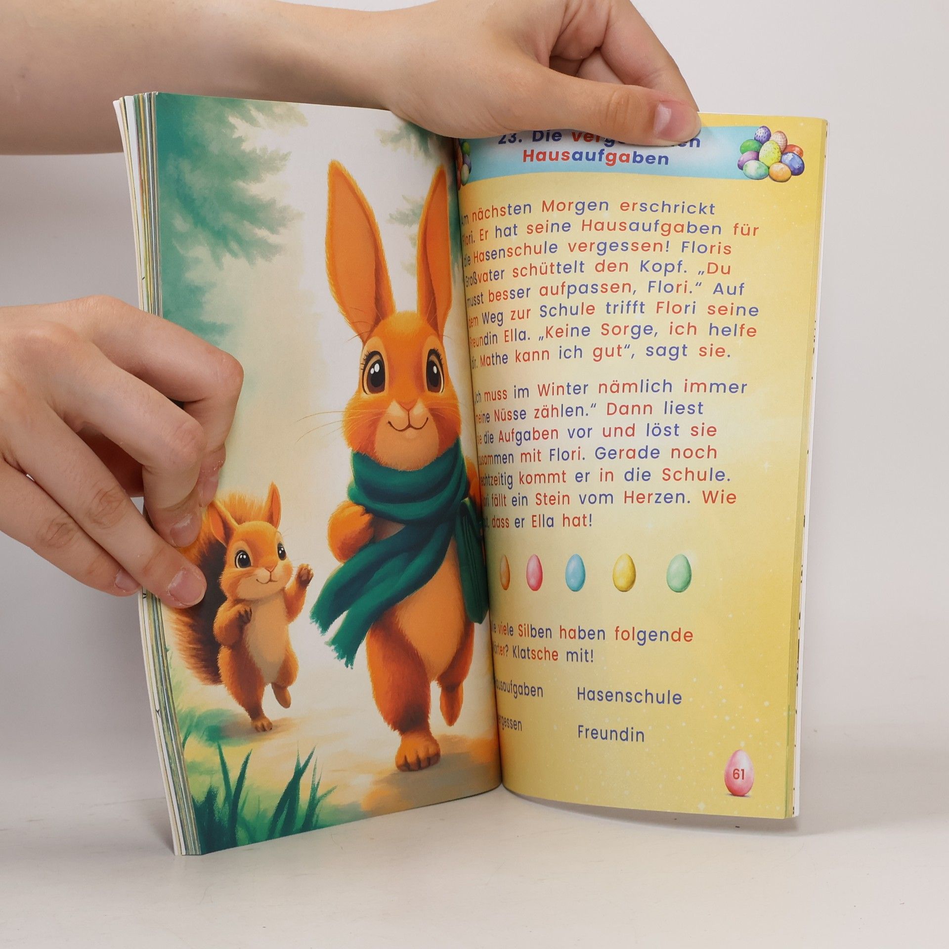 Media Elvi Flori und das Geheimnis des Osterhasen: 30 zauberhafte Ostergeschichten für Erstleser - Silbengeschichten mit Rätselspaß zum Mitmachen und Lesenlernen - 1. Klasse Silbenbuch für Kinder ab 6 Jahren