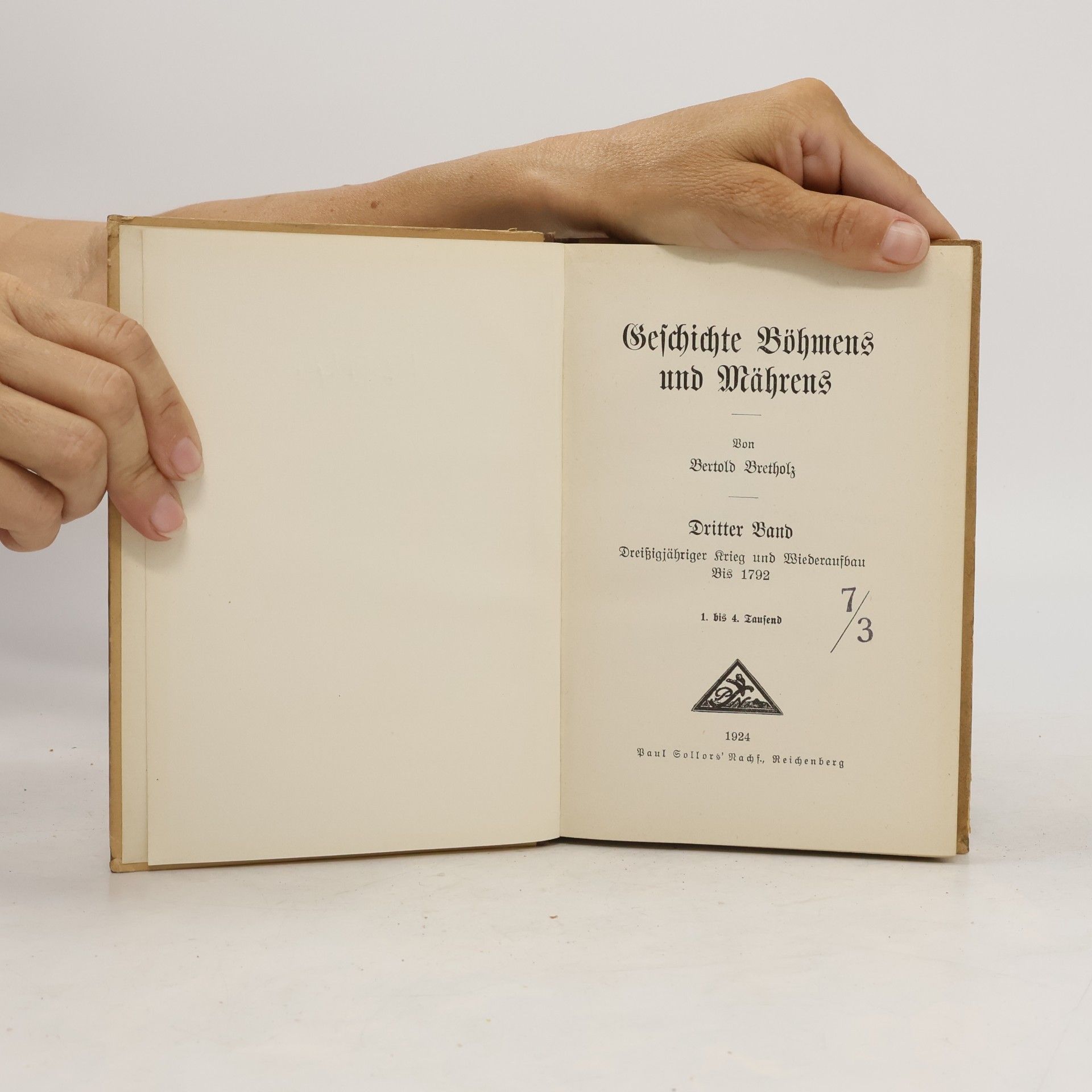 Berthold Bretholz Geschichte Böhmens und Mährens 3