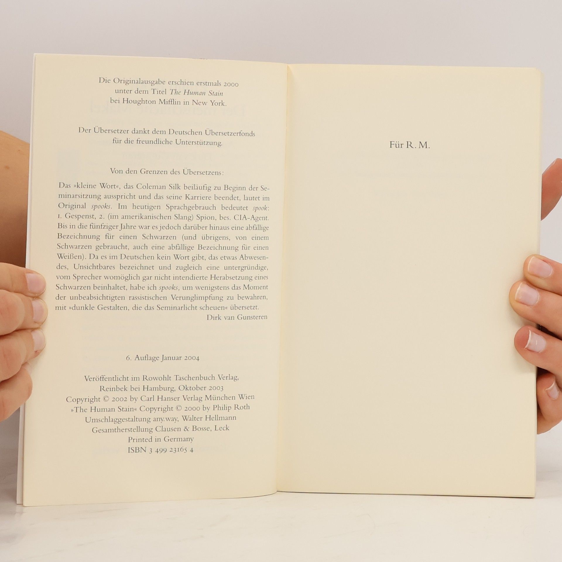 Philip Roth Der menschliche Makel