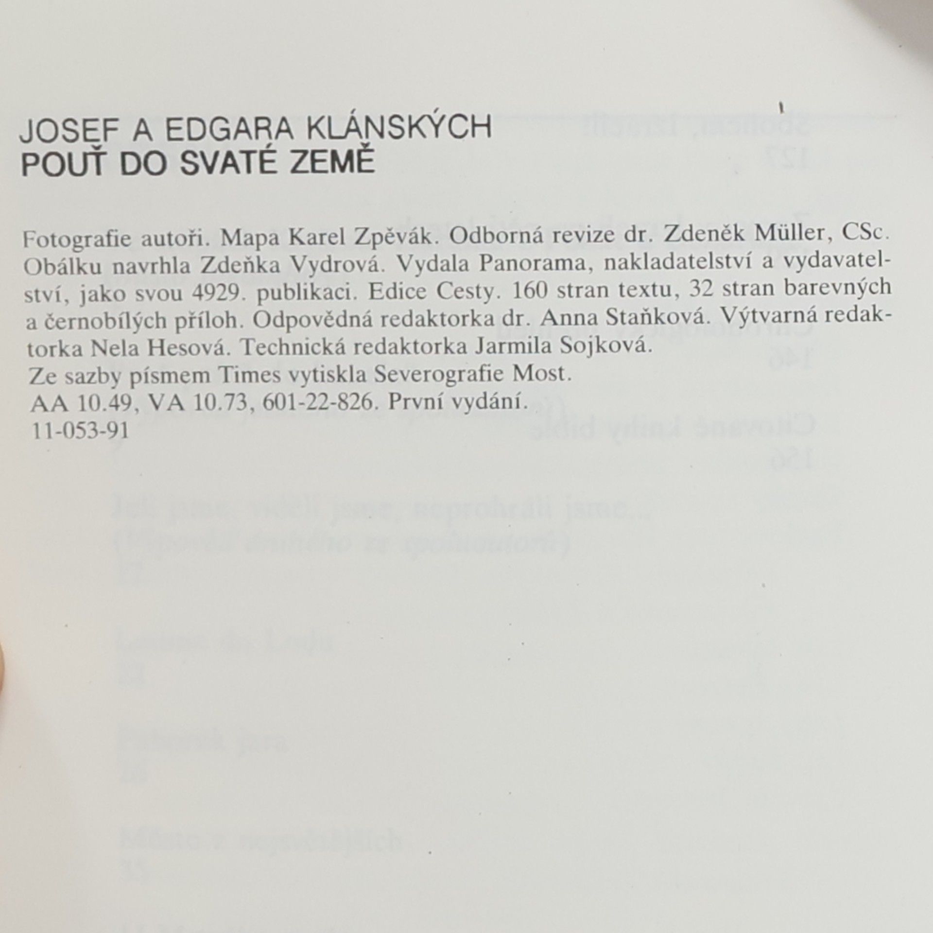 Edgara Klánská Pouť do Svaté země