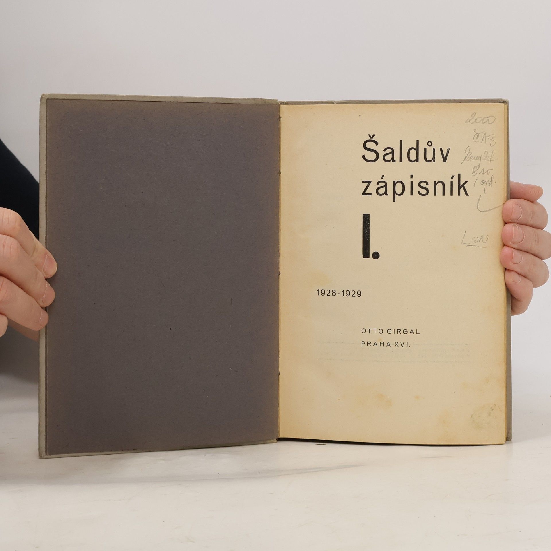 František Xaver Šalda Šaldův zapisnik I 1928-1929