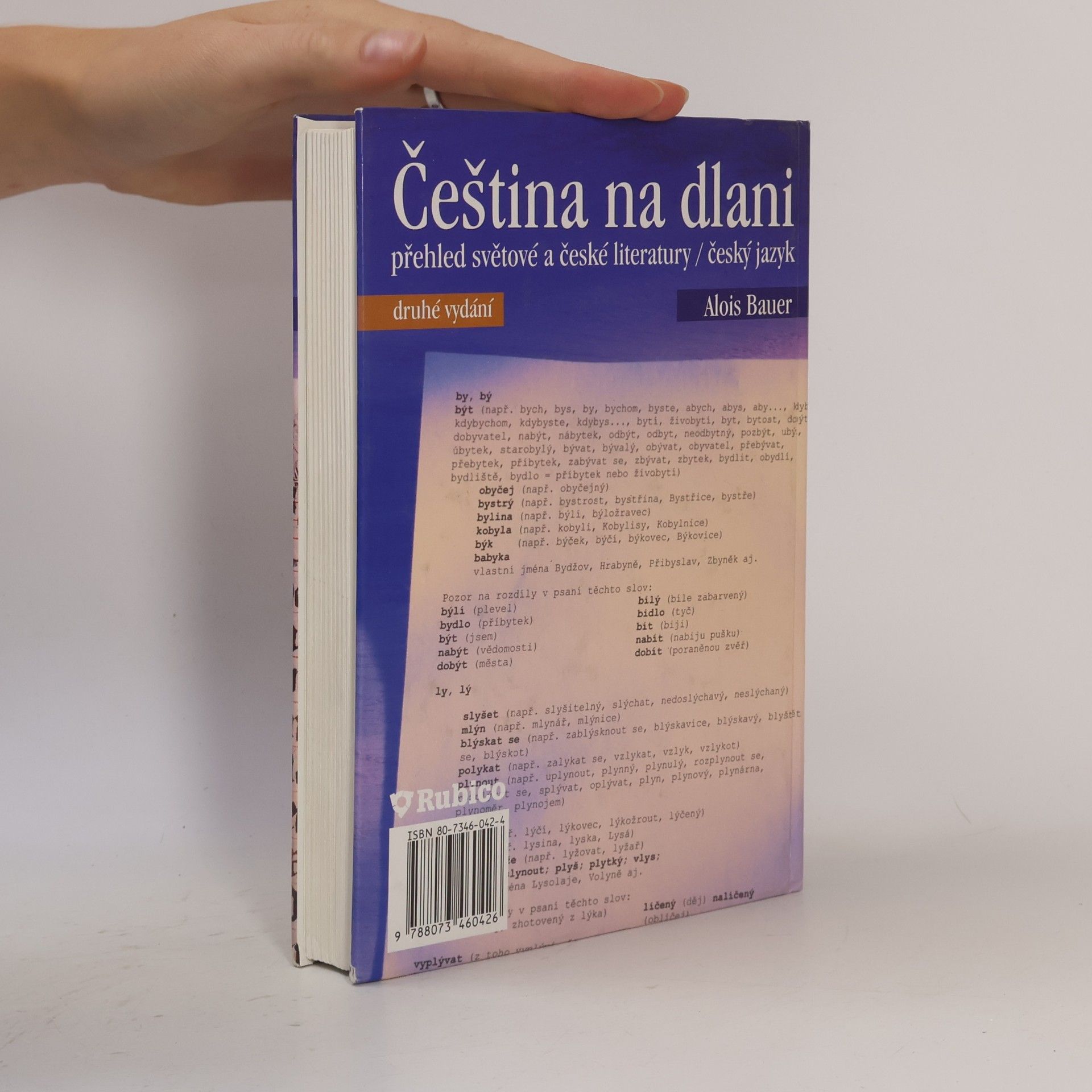Alois Bauer Čeština na dlani. Přehled světové a české literatury