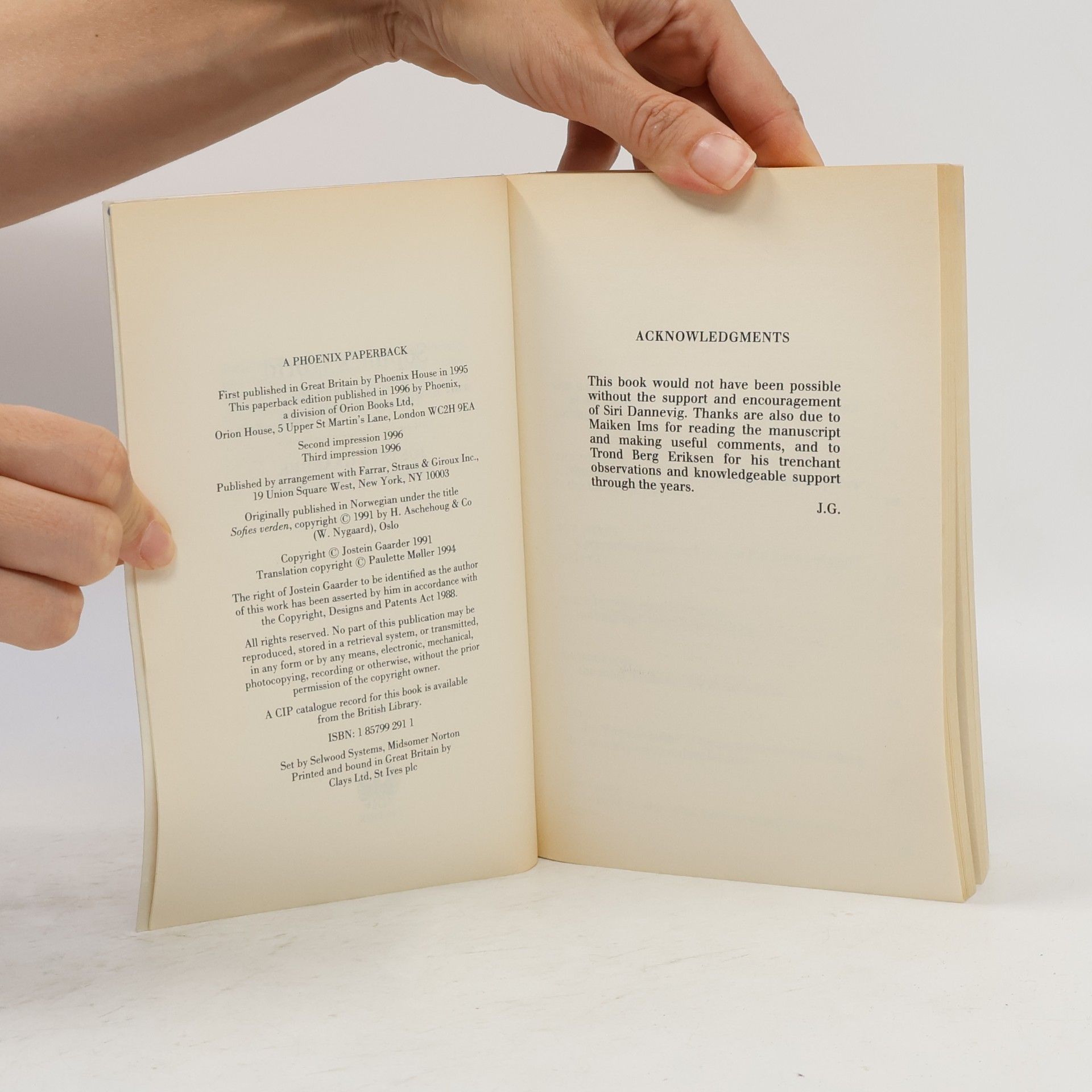 Jostein Gaarder Sophie's World