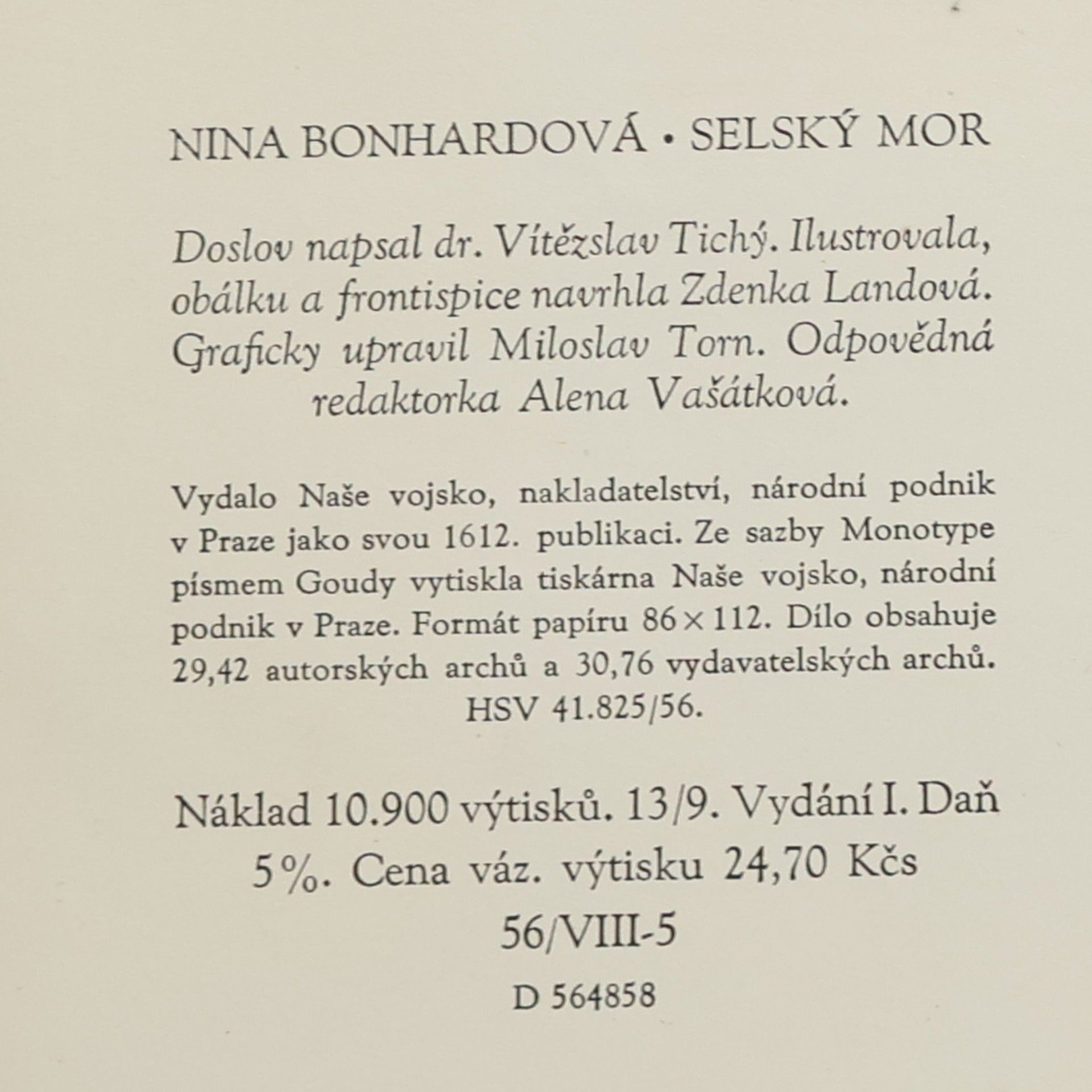 Nina Bonhardová Selský mor
