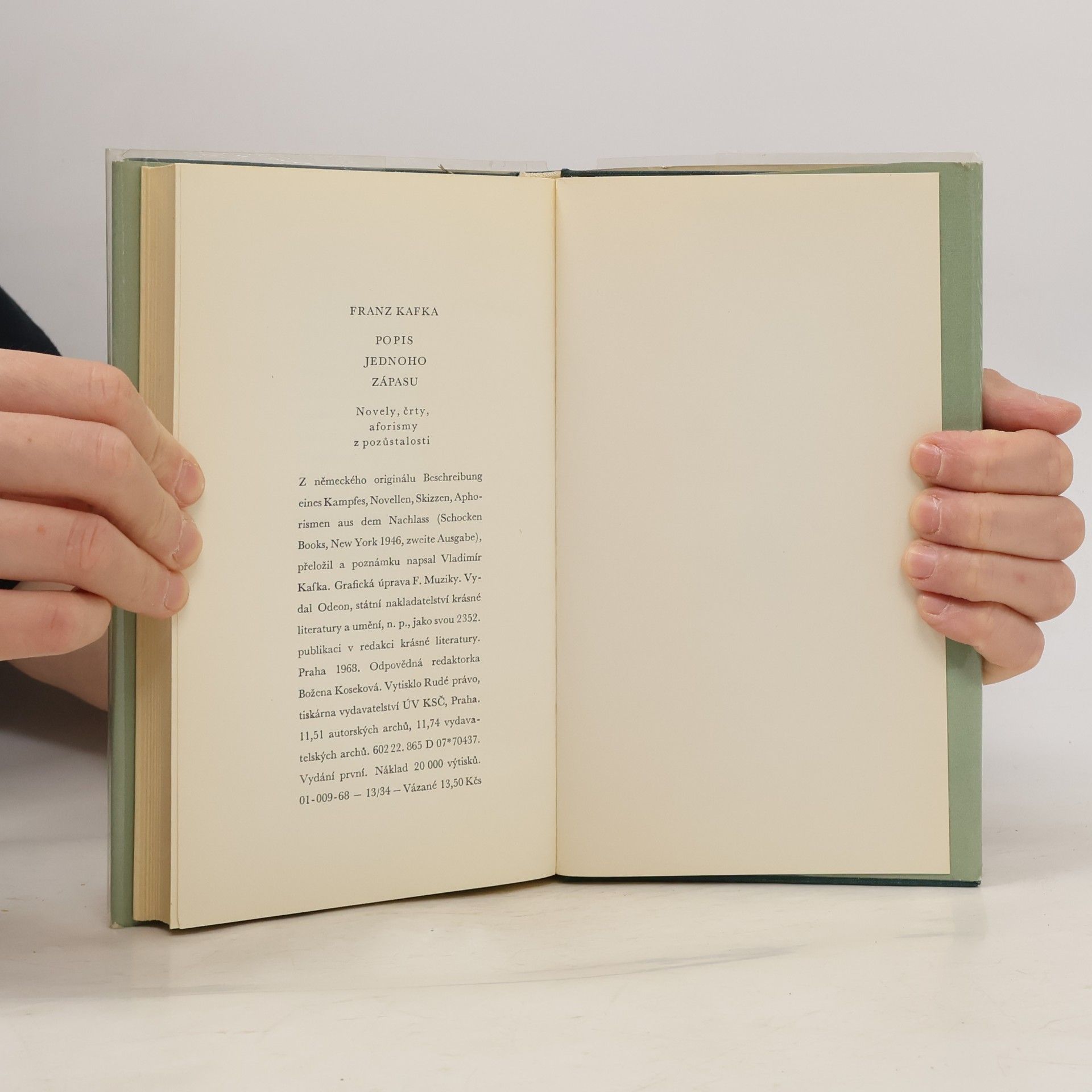 Franz Kafka Popis jednoho zápasu