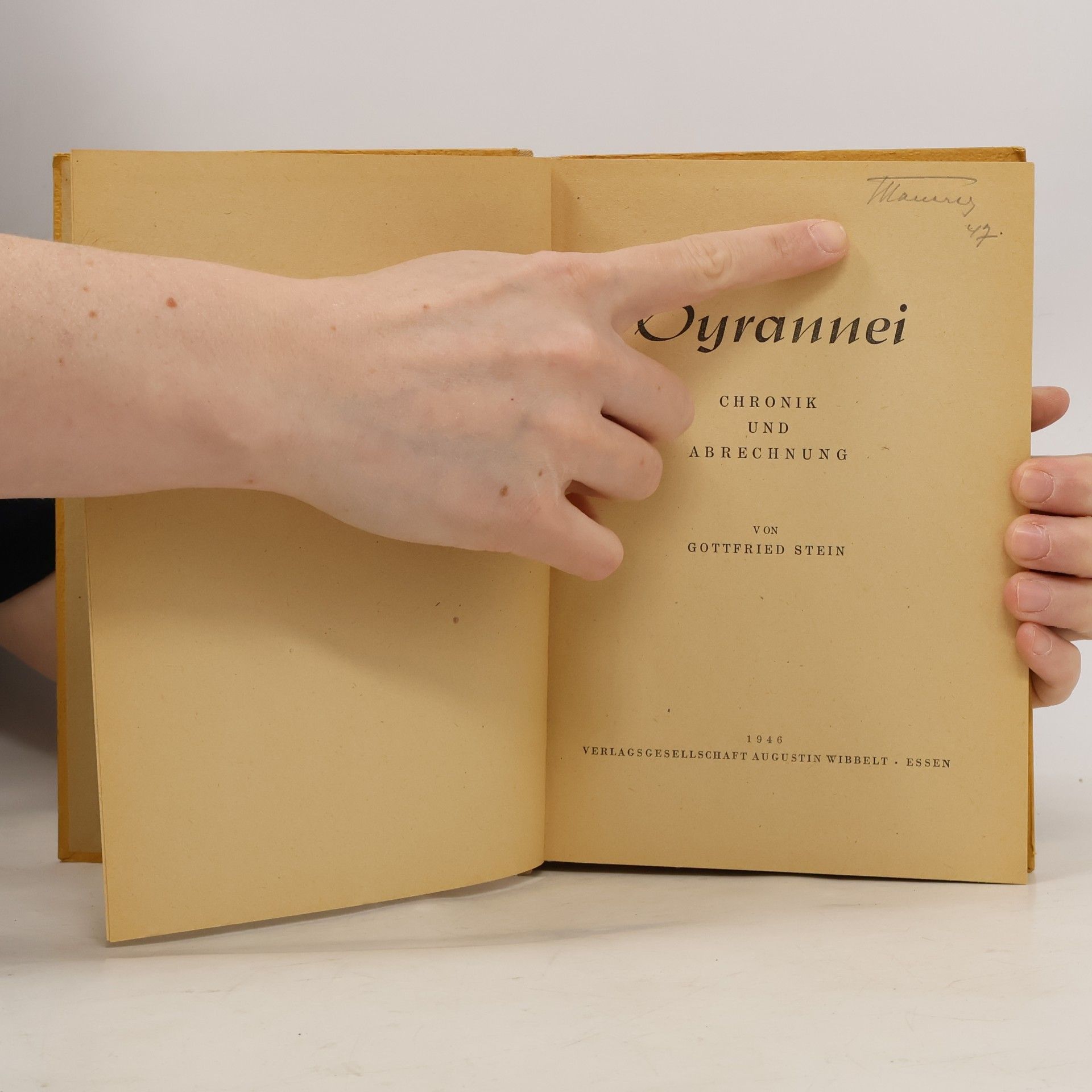 Gottfried Stein Tyrannei. Chronik und Abrechnung