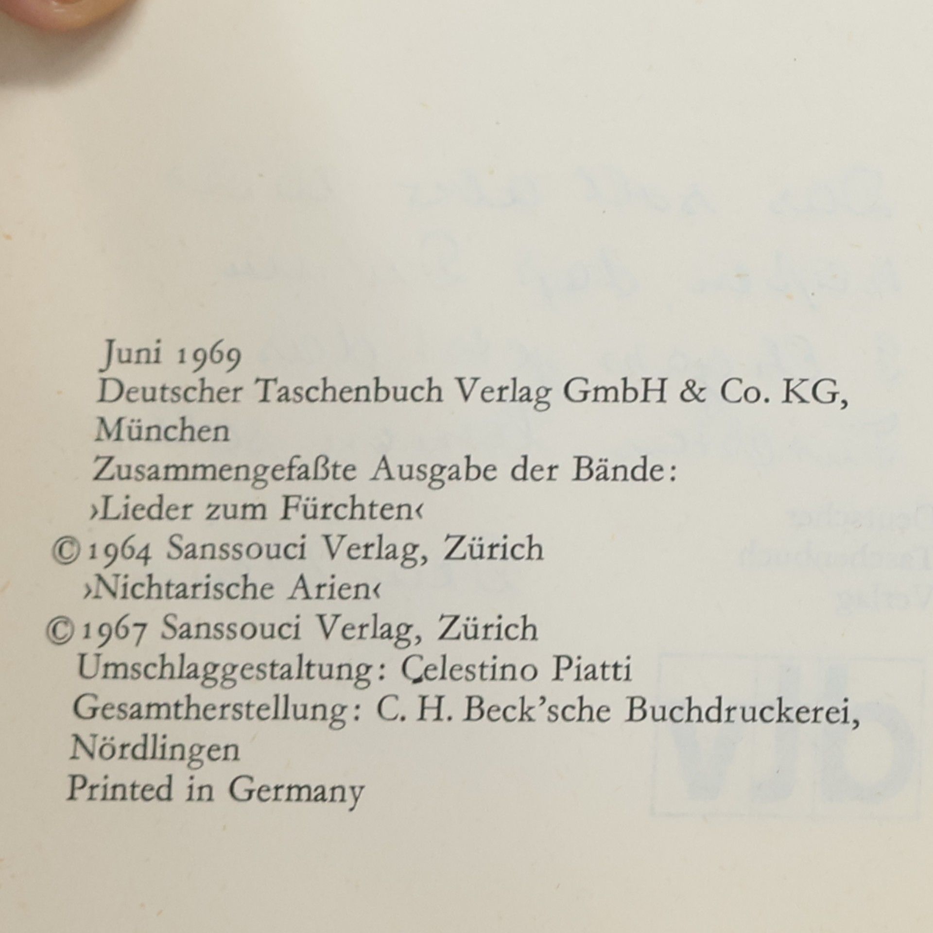 Georg Kreisler Lieder zum Fürchten. Nichtarische Arien
