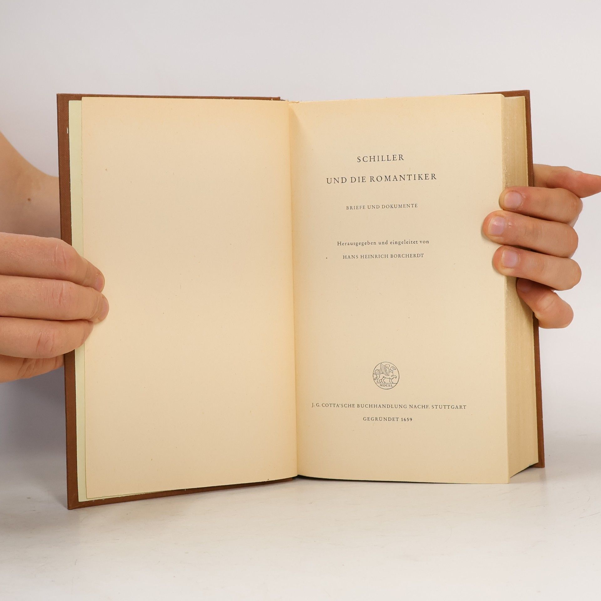 Hans Heinrich Borcherdt Schiller und die Romantiker