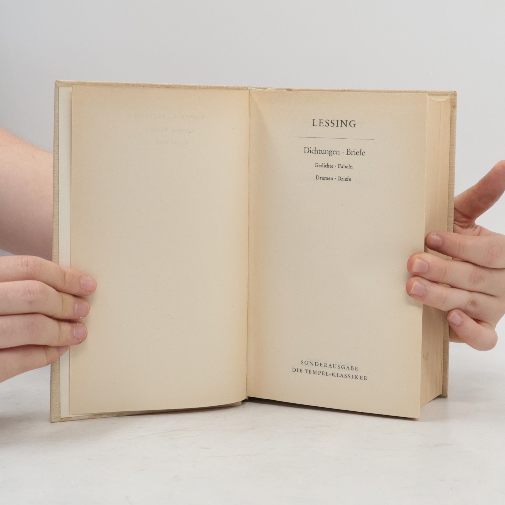 Gotthold Ephraim Lessing Lessing Werke. Dichtungen Briefe