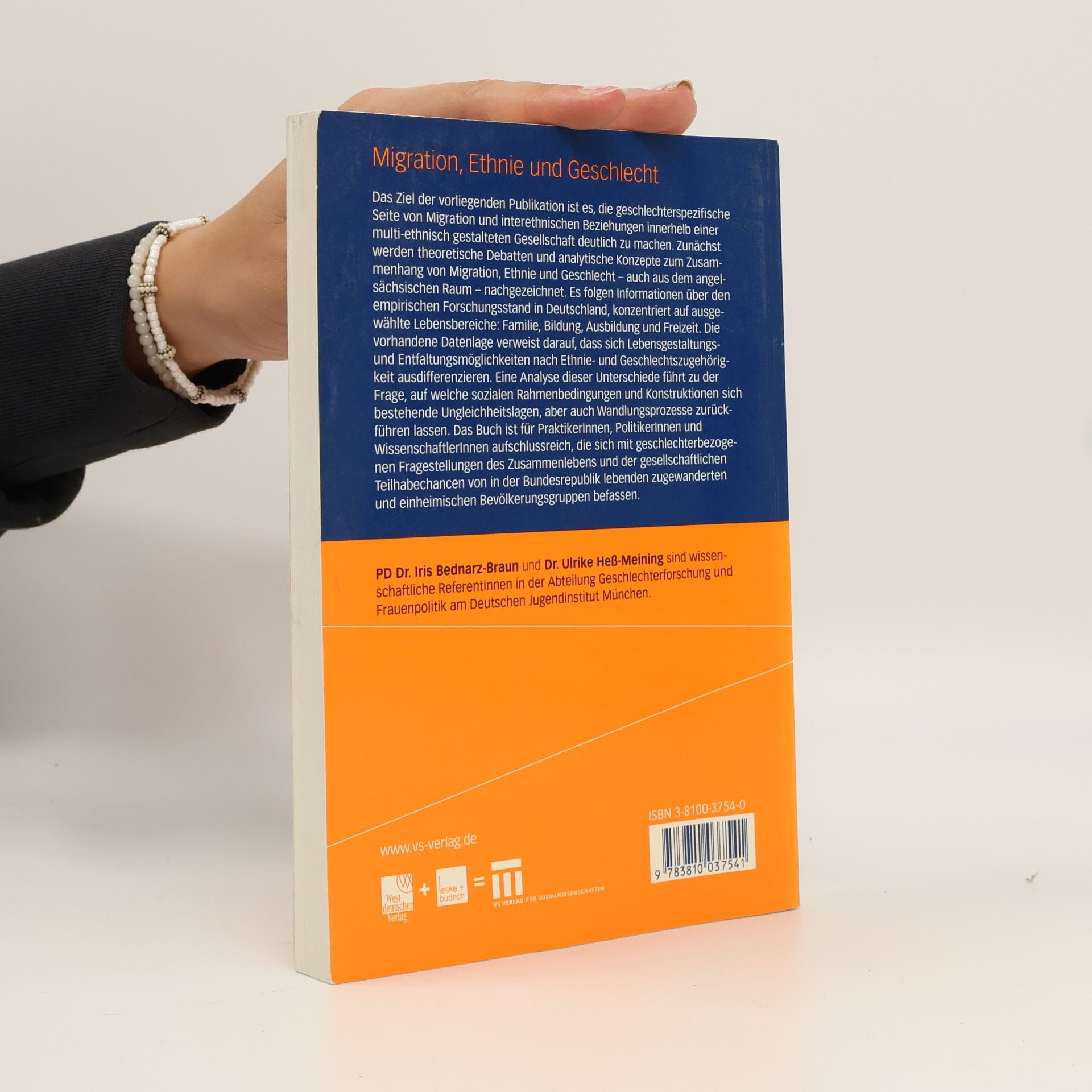 Iris Bednarz-Braun Schriften des Deutschen Jugendinstituts: Migration, Ethnie und Geschlecht