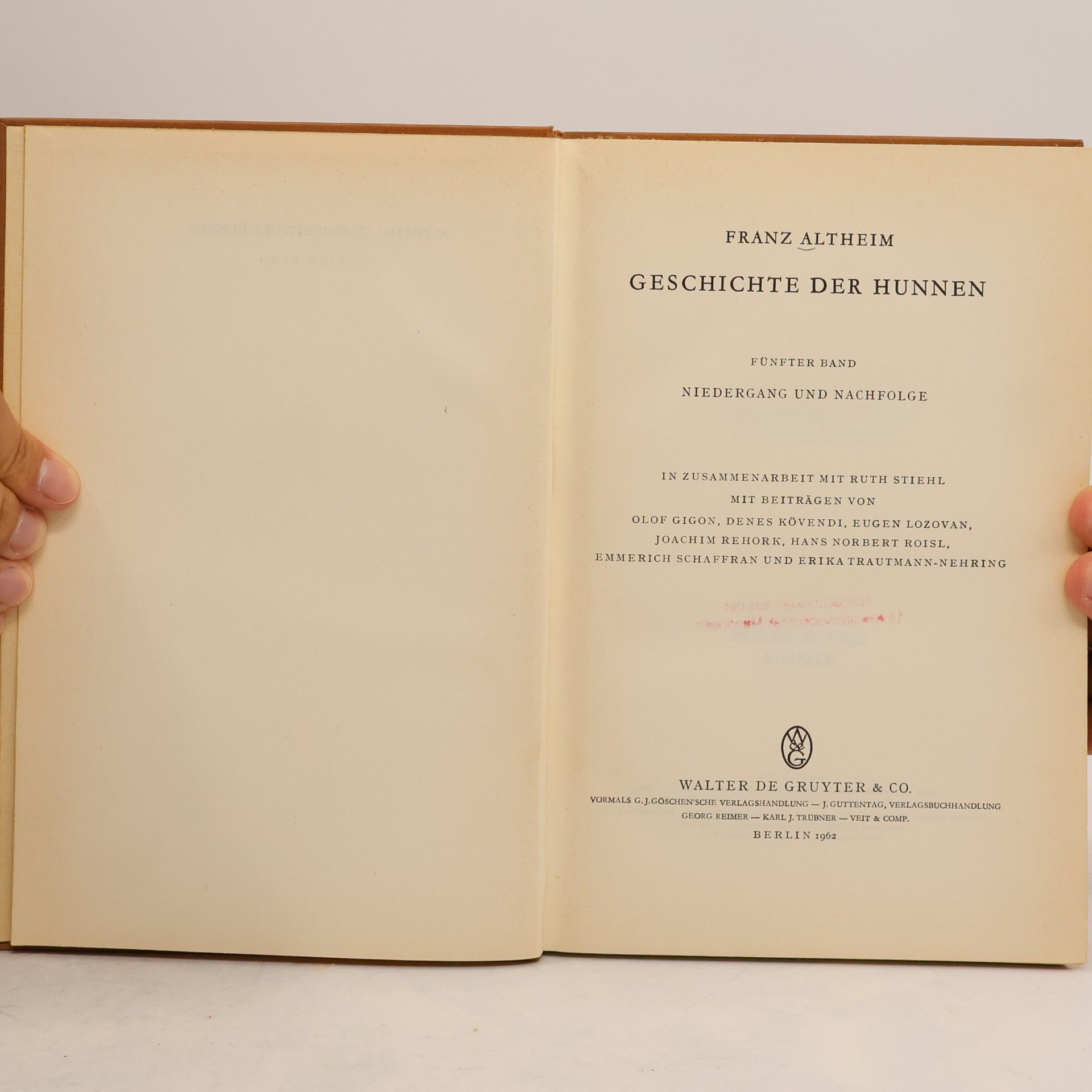 Franz Altheim Geschichte er Hunnen