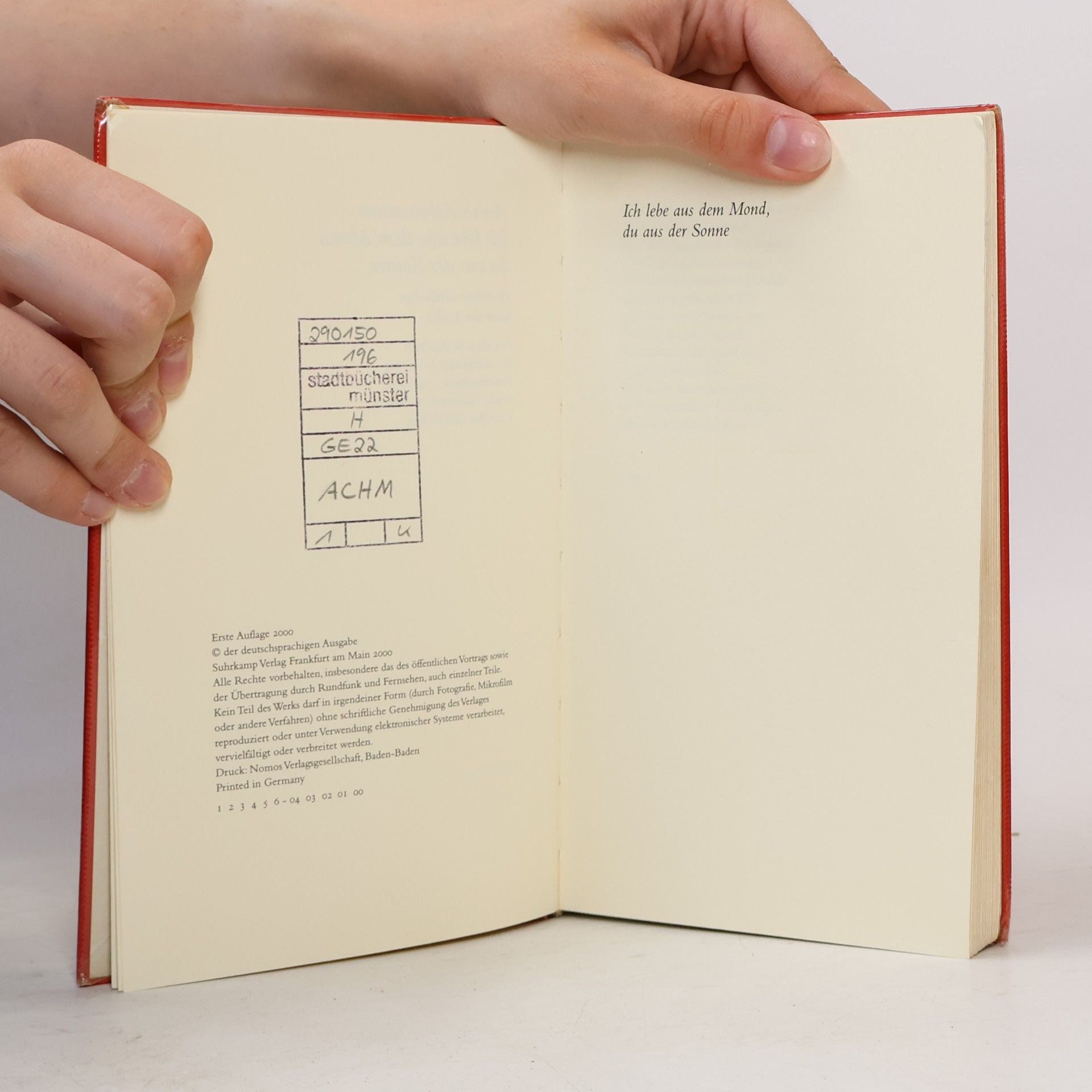 Anna Andrejevna Achmatovová Ich lebe aus dem Mond, du aus der Sonne