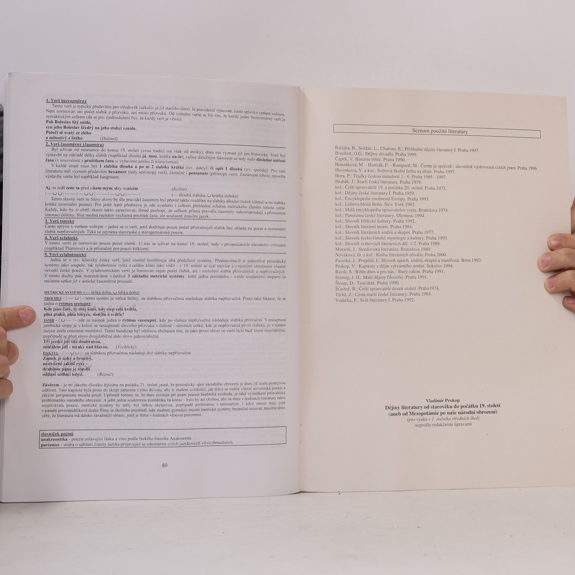 Vladimír Prokop Dějiny literatury od starověku do počátku 19. století