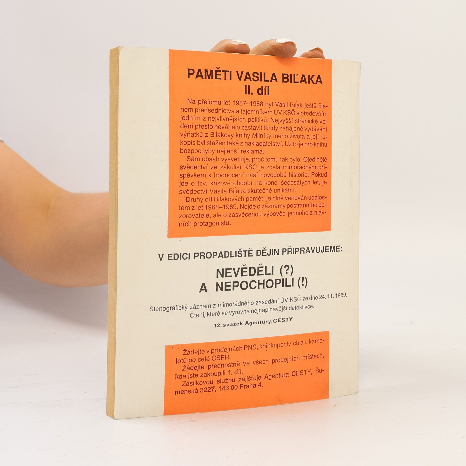 Vasil Biľak Paměti Vasila Biľaka. Unikátní svědectví ze zákulisí KSČ (II. díl)