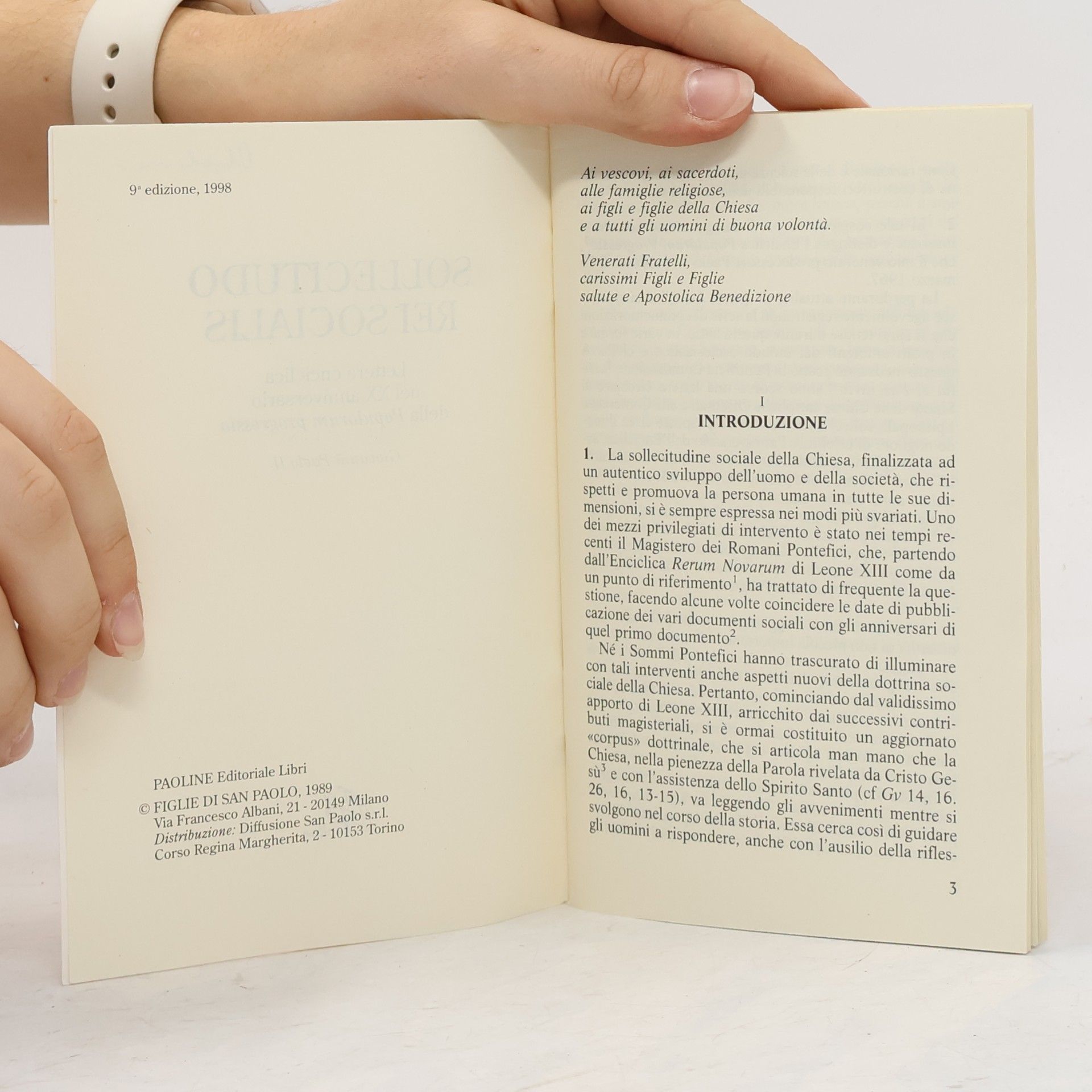 Karol Józef Wojtyła Sollicitudo rei socialis. Lettera enciclica nel 20º Anniversario della Populorum progressio
