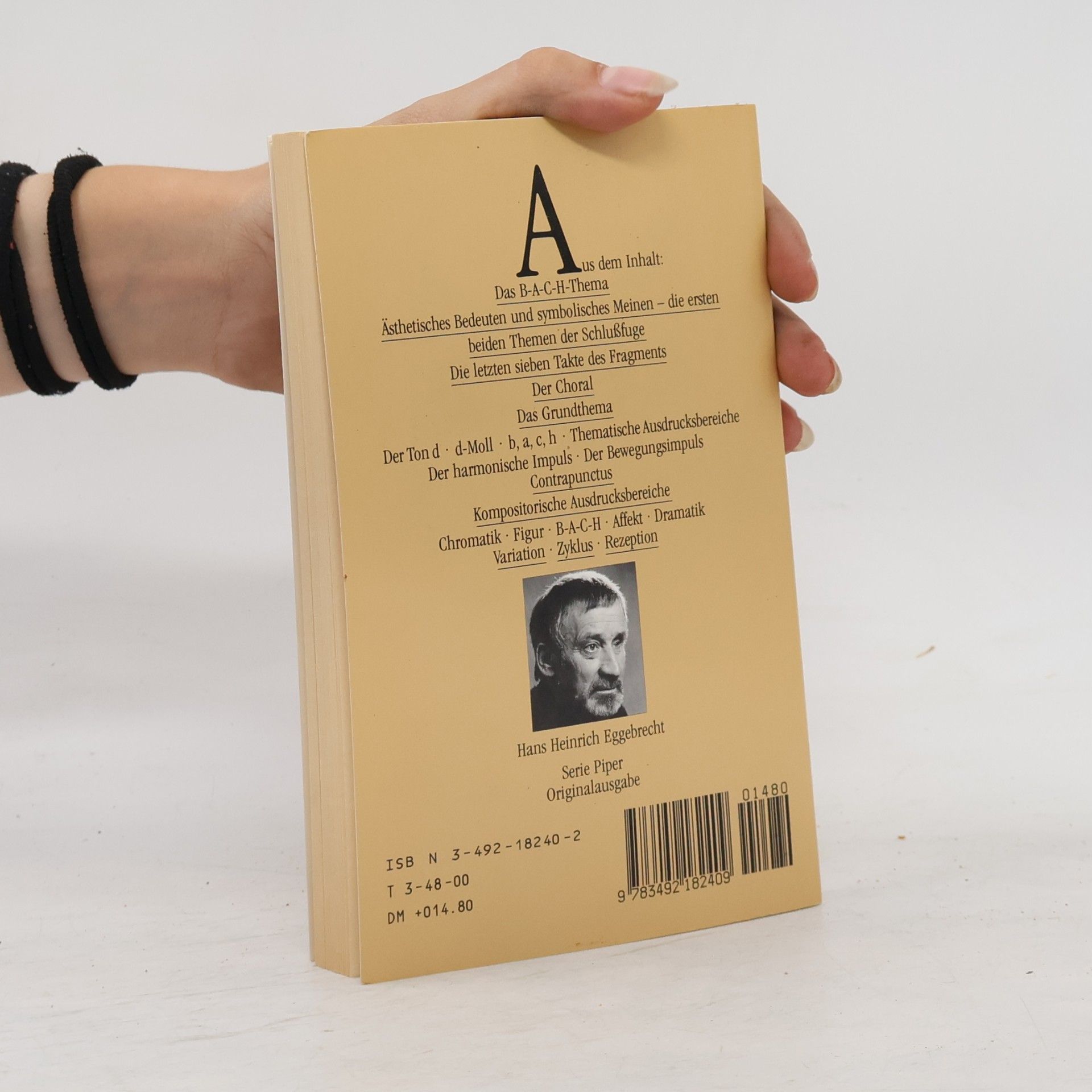 Hans Heinrich Eggebrecht Serie Musik: Bachs Kunst der Fuge