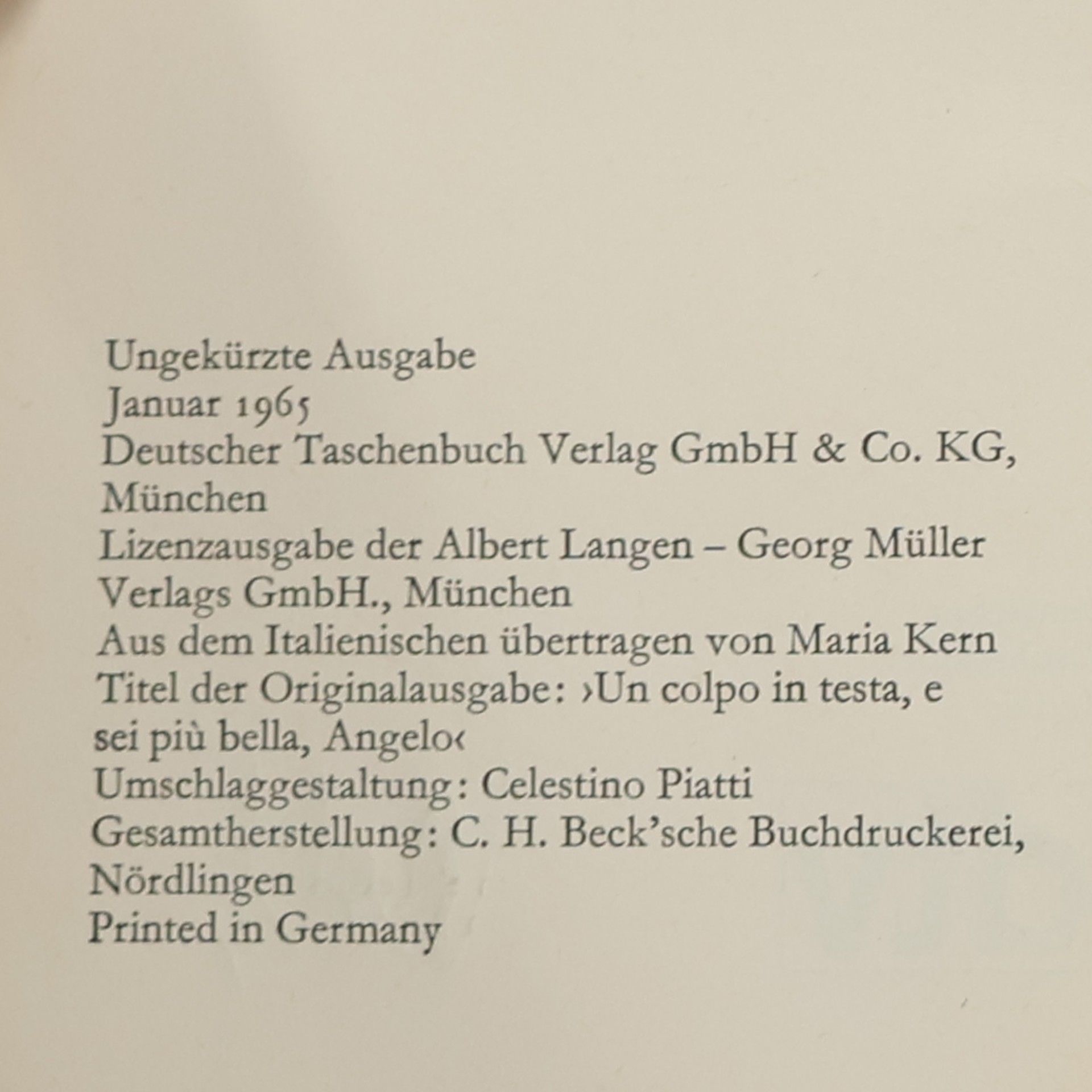 Carletto Manzoni Ein Schlag auf den Schädel und du bist eine Schönheit