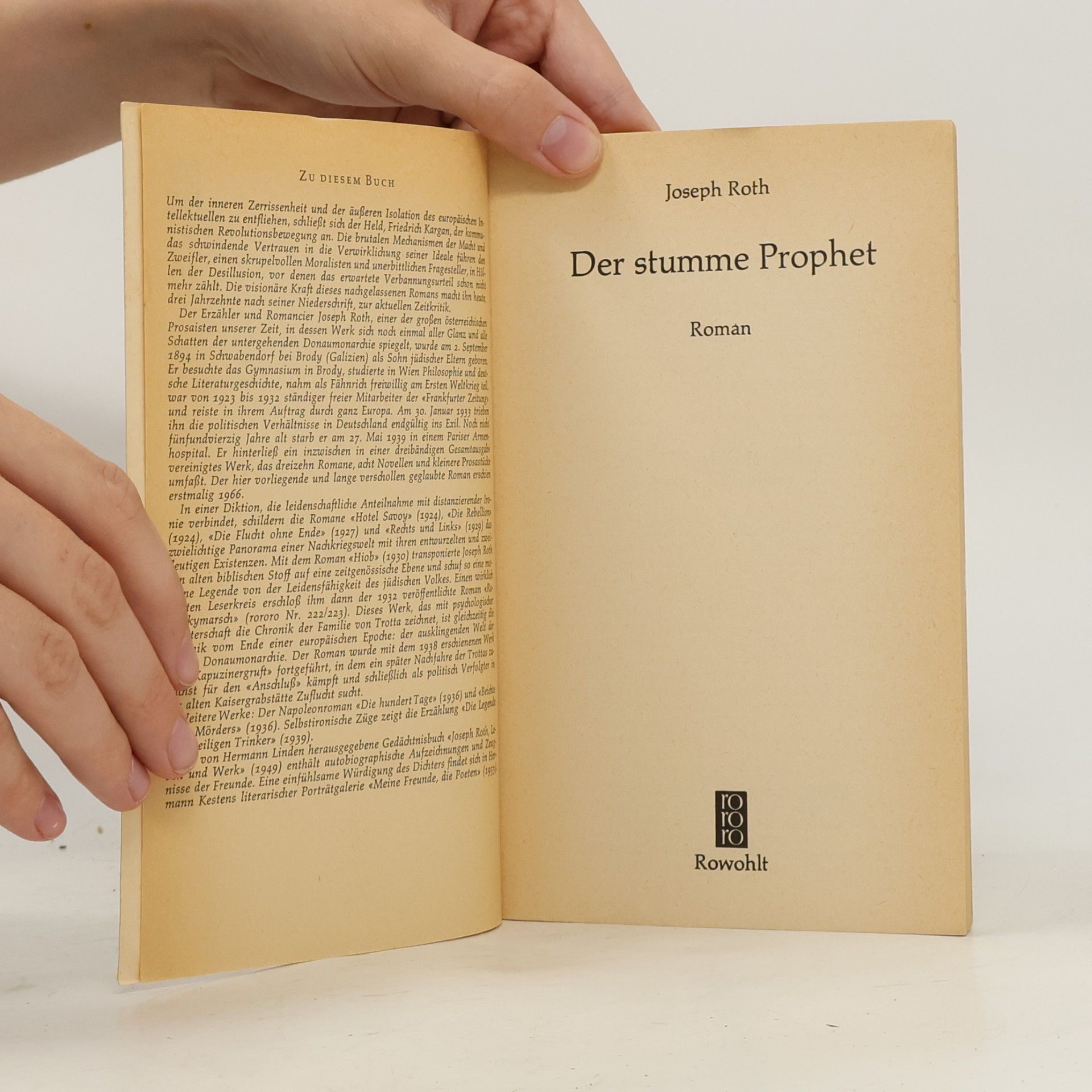 Joseph Roth Der stumme Prophet
