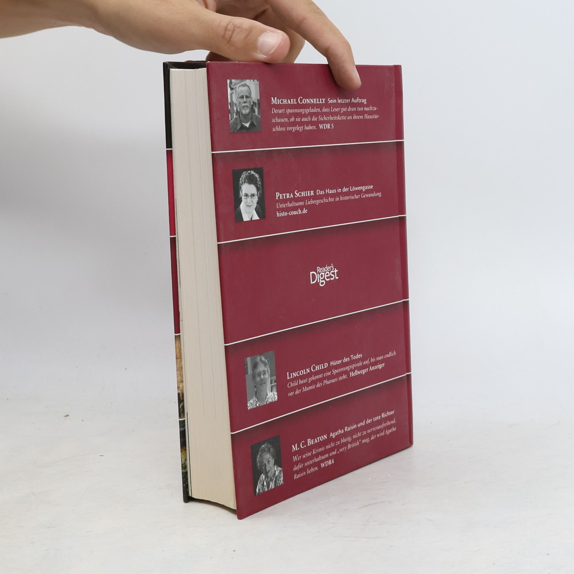Michael Connelly Auswahlbücher. Sein letzer Aufrag. Das Haus in der Löwengasse. Hünter des Todes. Agatha Raisin und der tote Richter